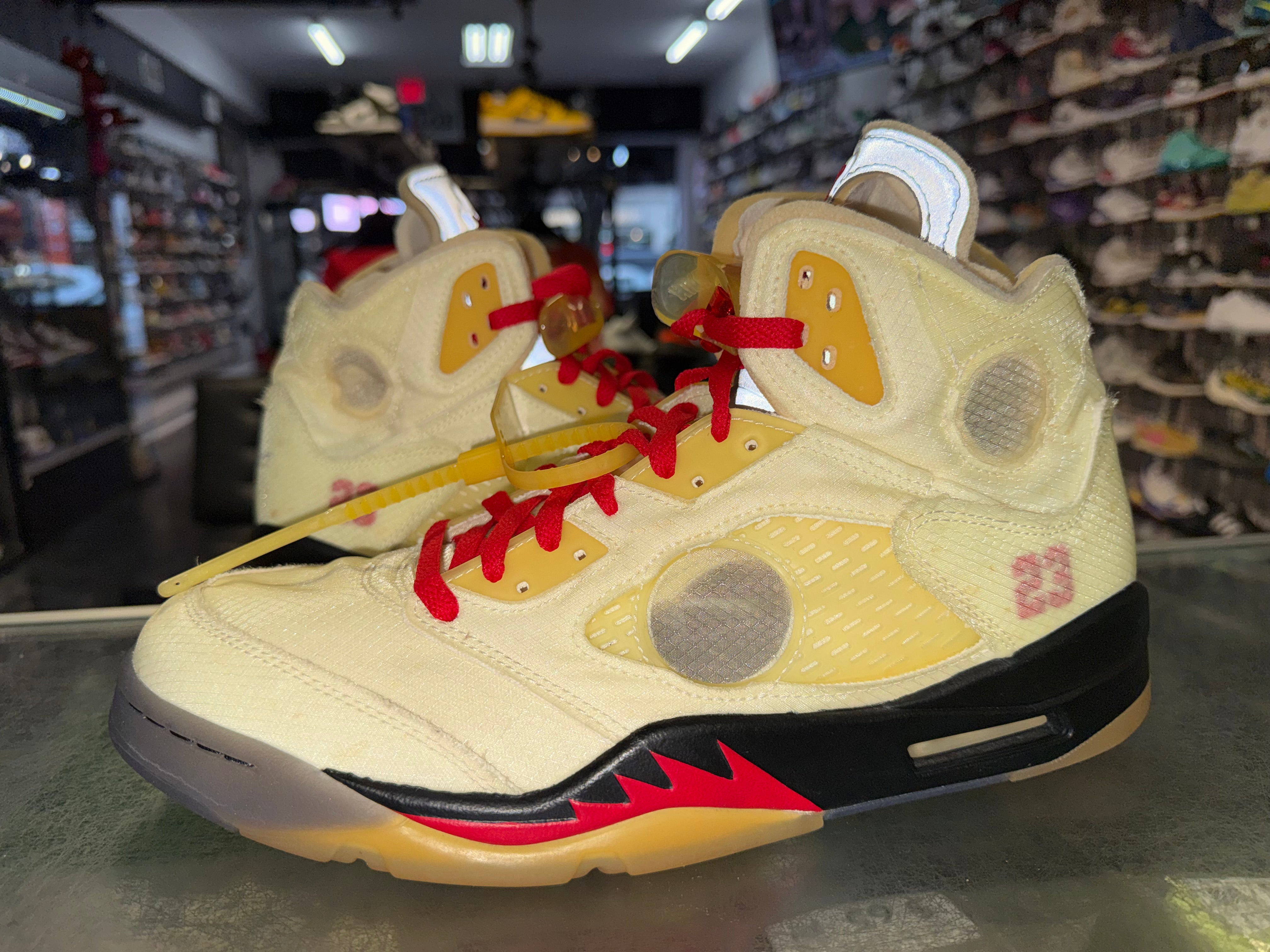 Size 12 Air Jordan 5 Off White "Sail"