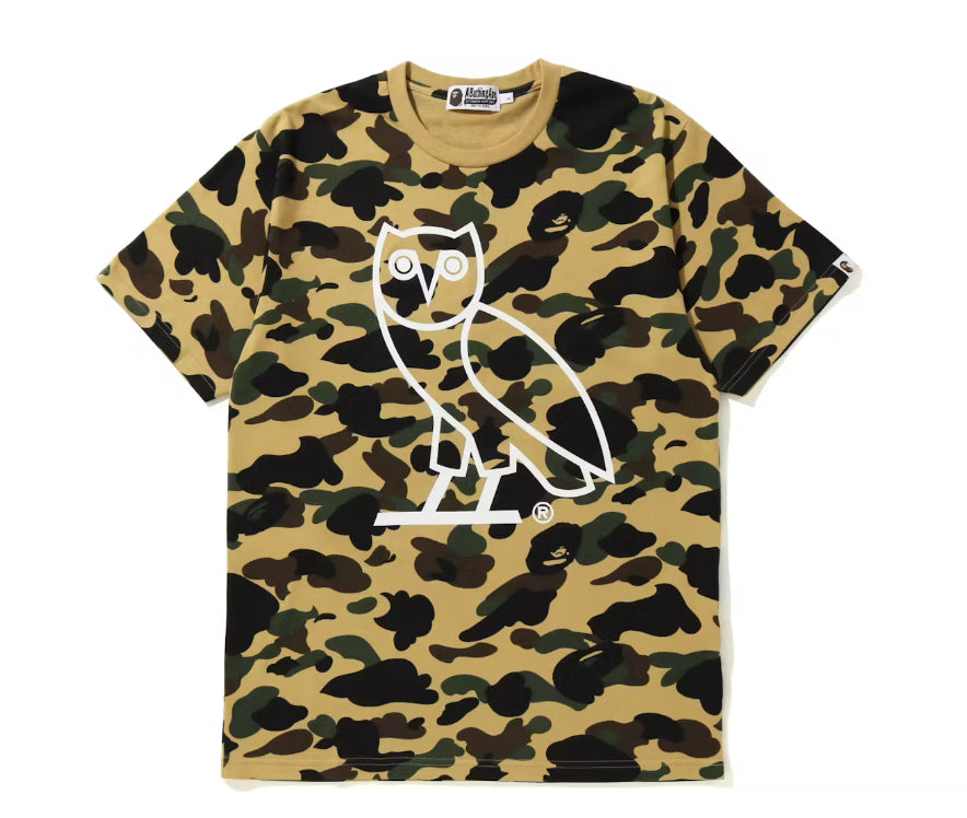 Size XXL (Fits XL) Bape x OVO 1st Camo Tee “Yellow Camo”