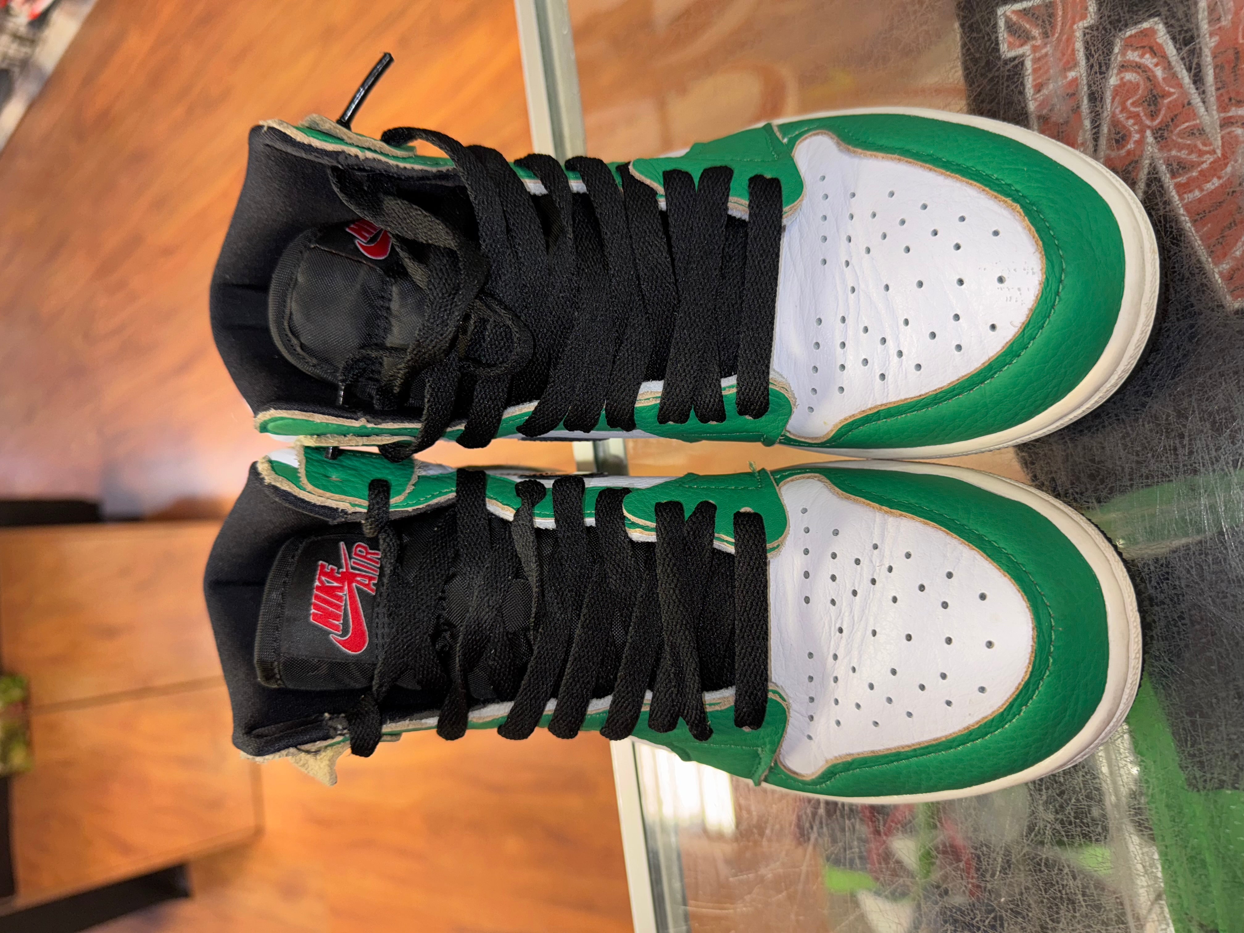 Size 5.5 (7W) Air Jordan 1 "Lucky Green"