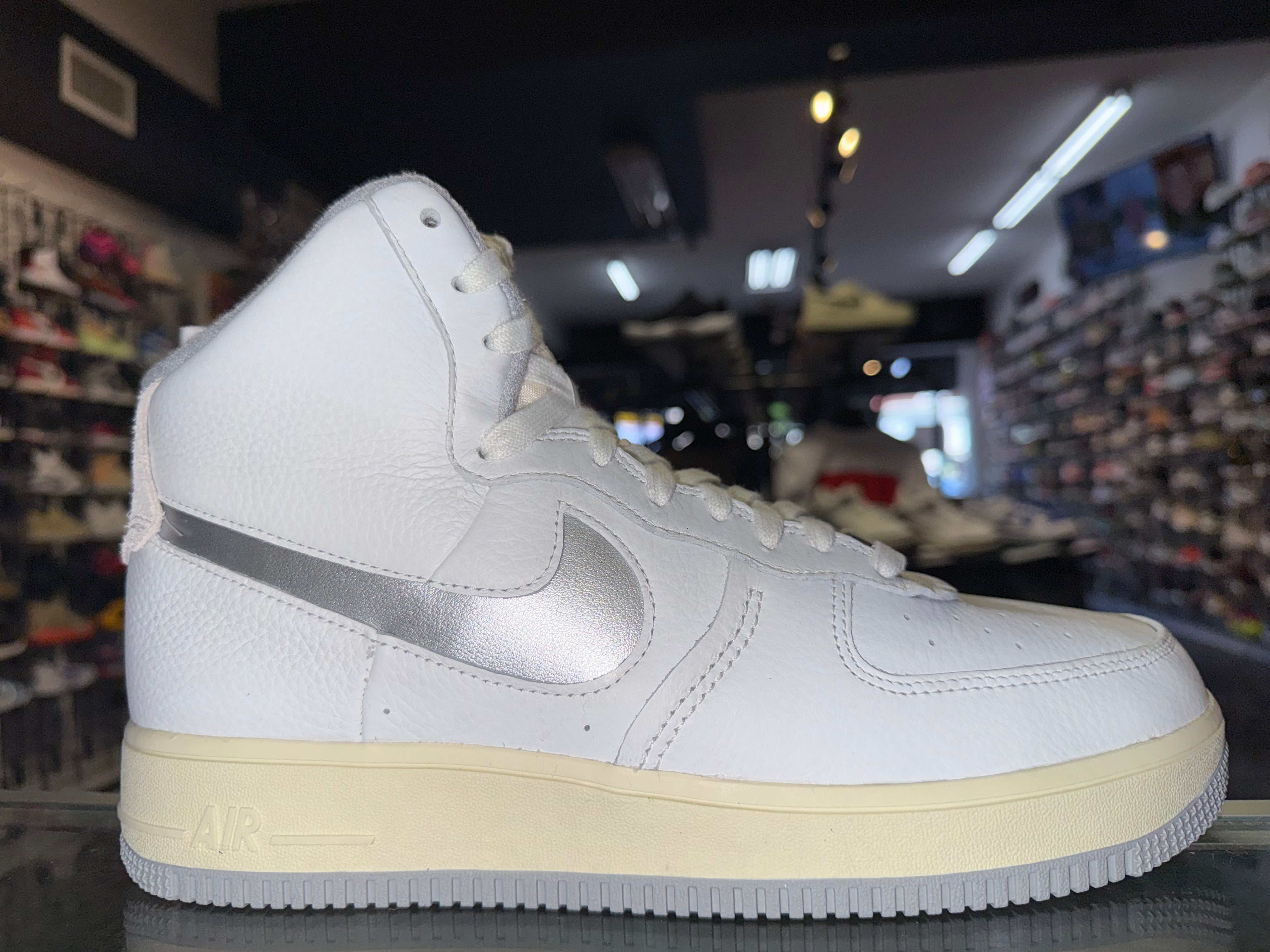 Size 10 (11.5W) Air Force 1 High Sculpt "White Silver" Brand New