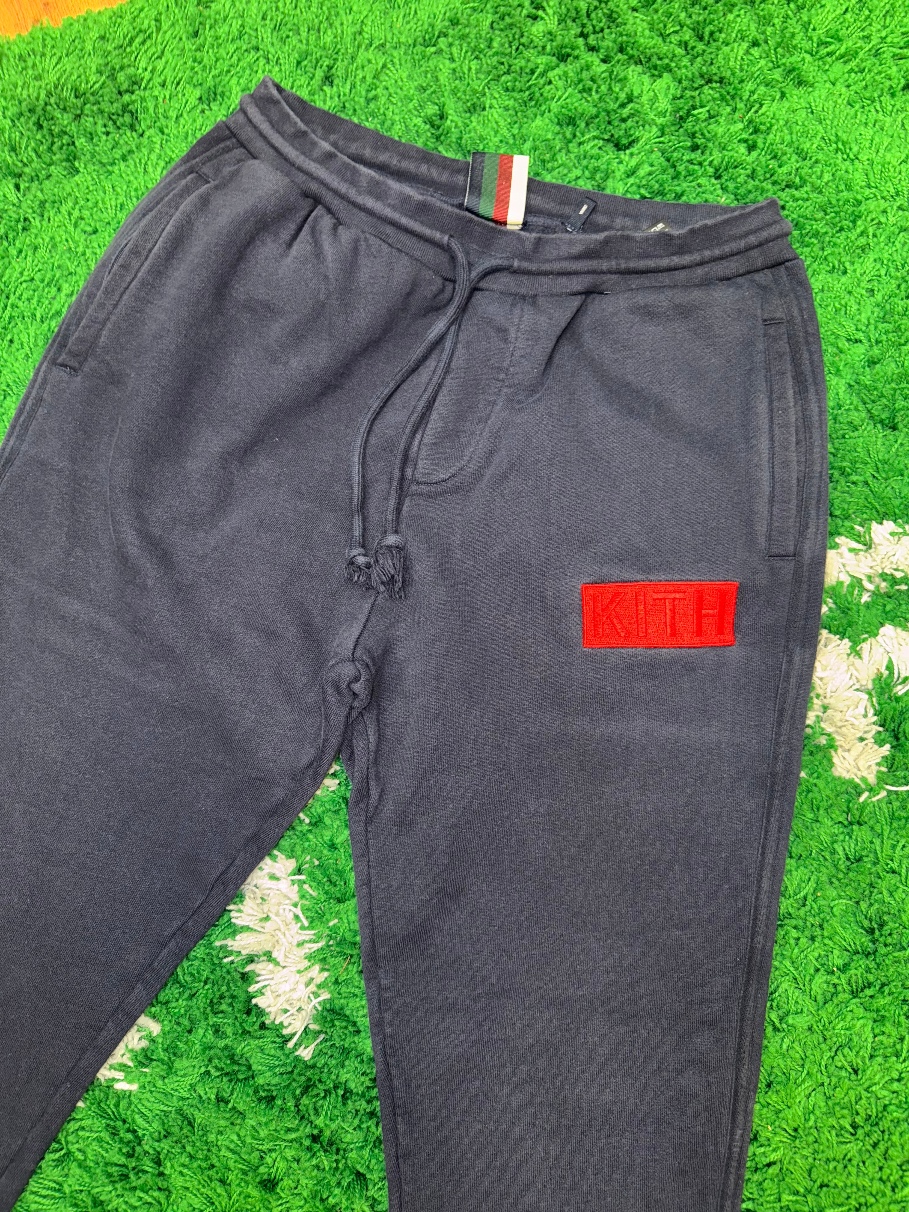Size L Kith Williams II Sweatpants “Navy/Red”