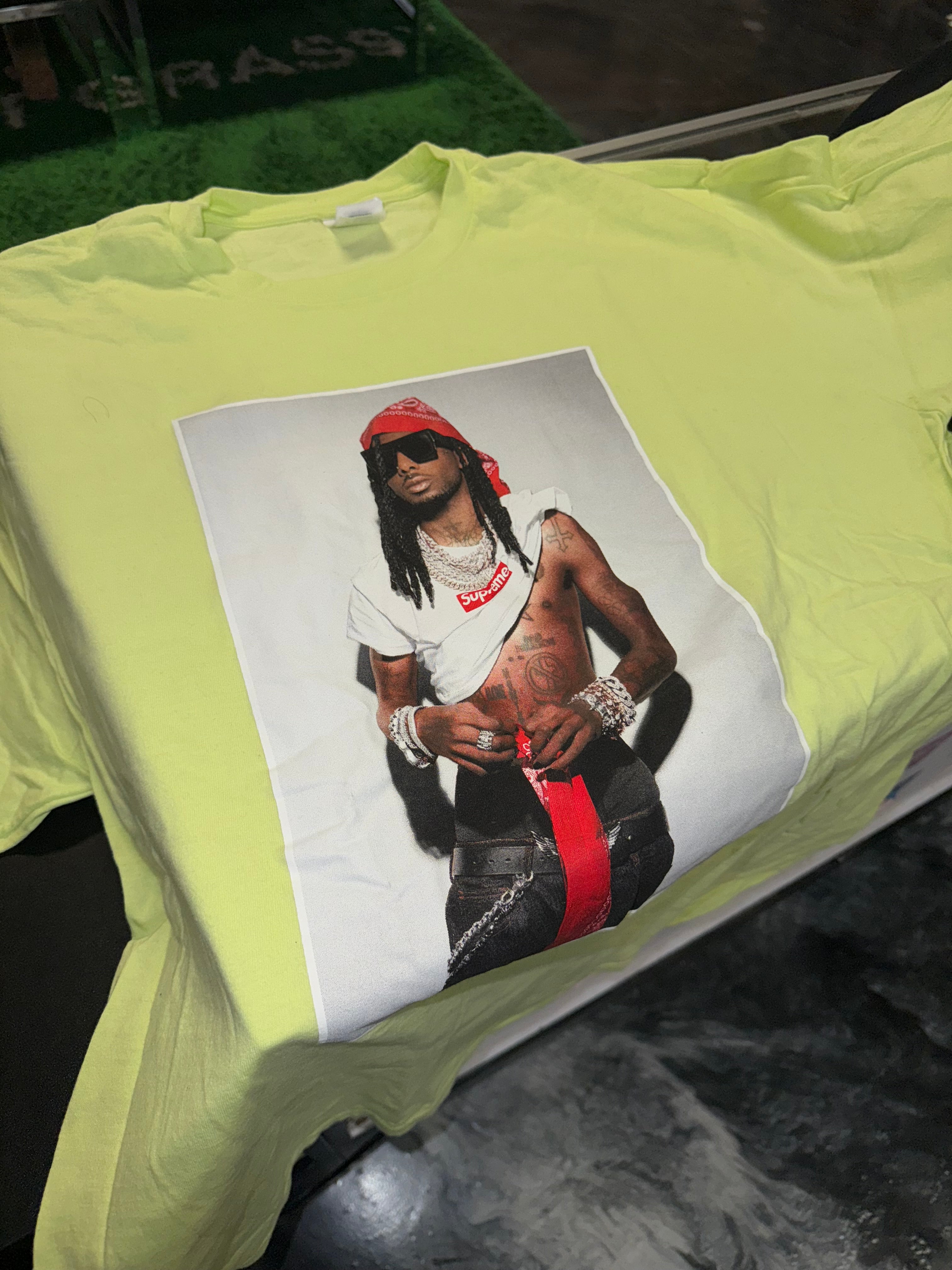 Size XL Supreme Playboi Carti Tee “Pale Yellow”