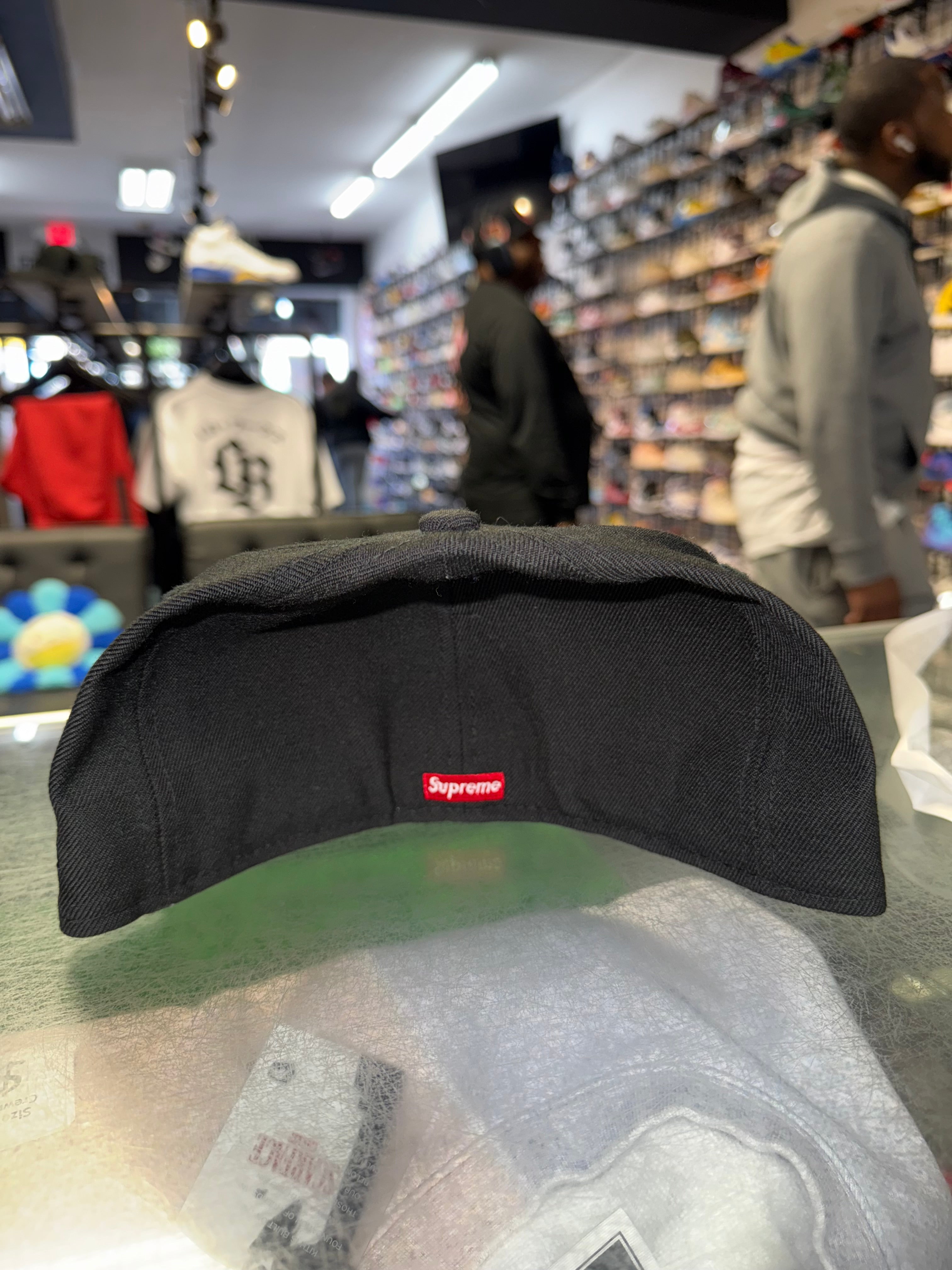 Size 7 1/2 Supreme Classic Script Fitted “Black”