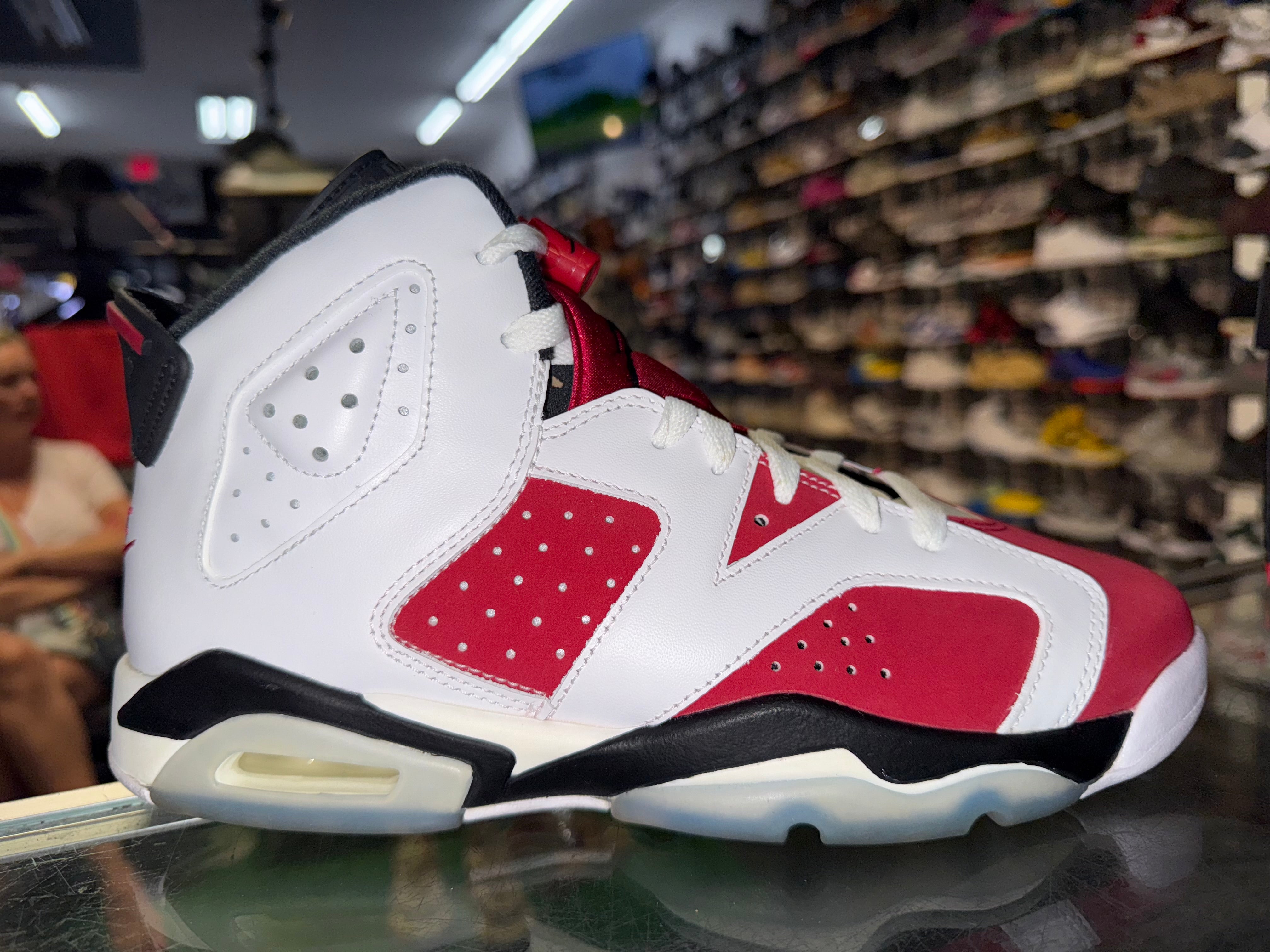Size 7y Air Jordan 6 “Carmine”