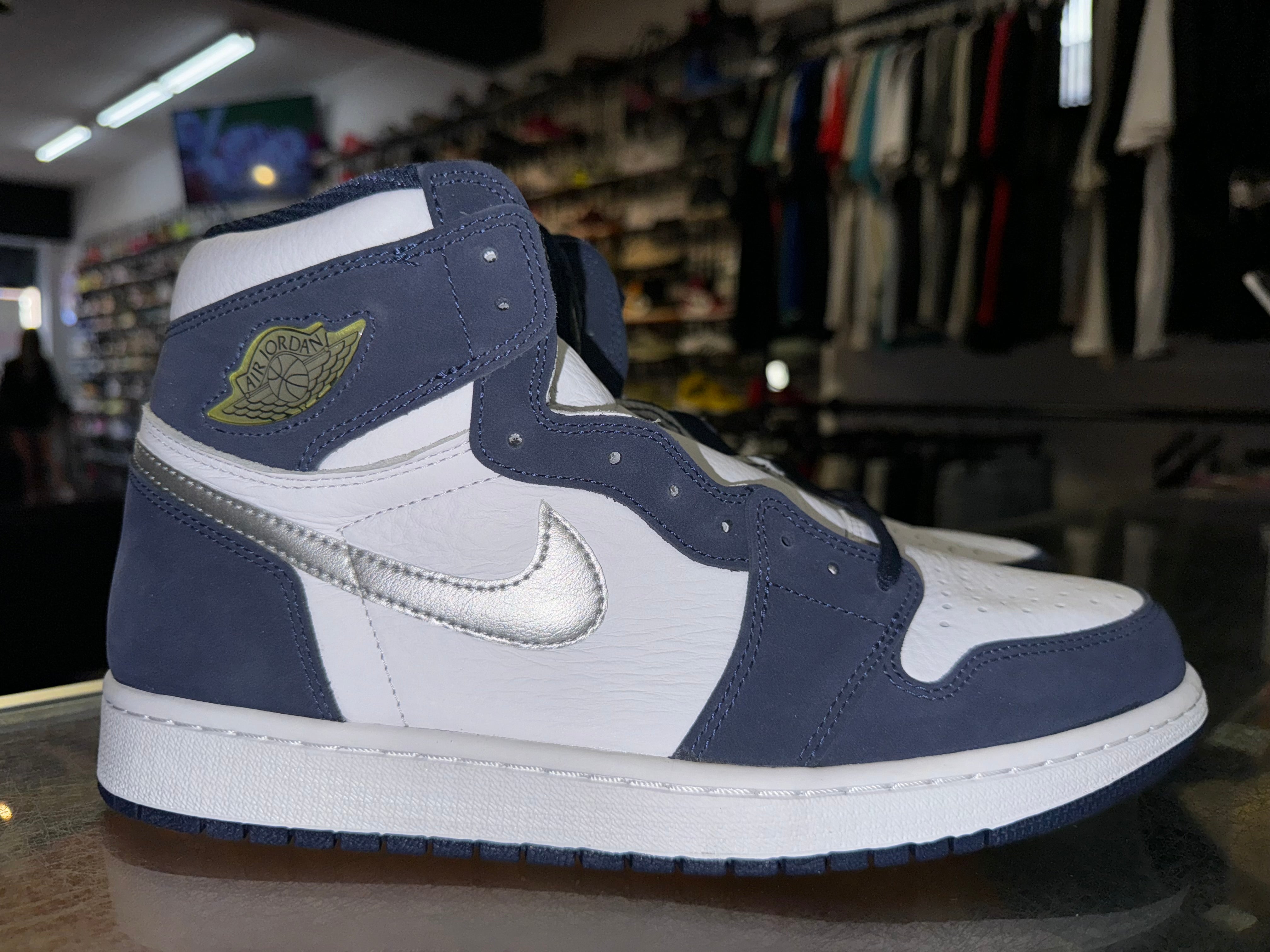 Size 9 Air Jordan 1 COJP "Midnight Navy" Brand New