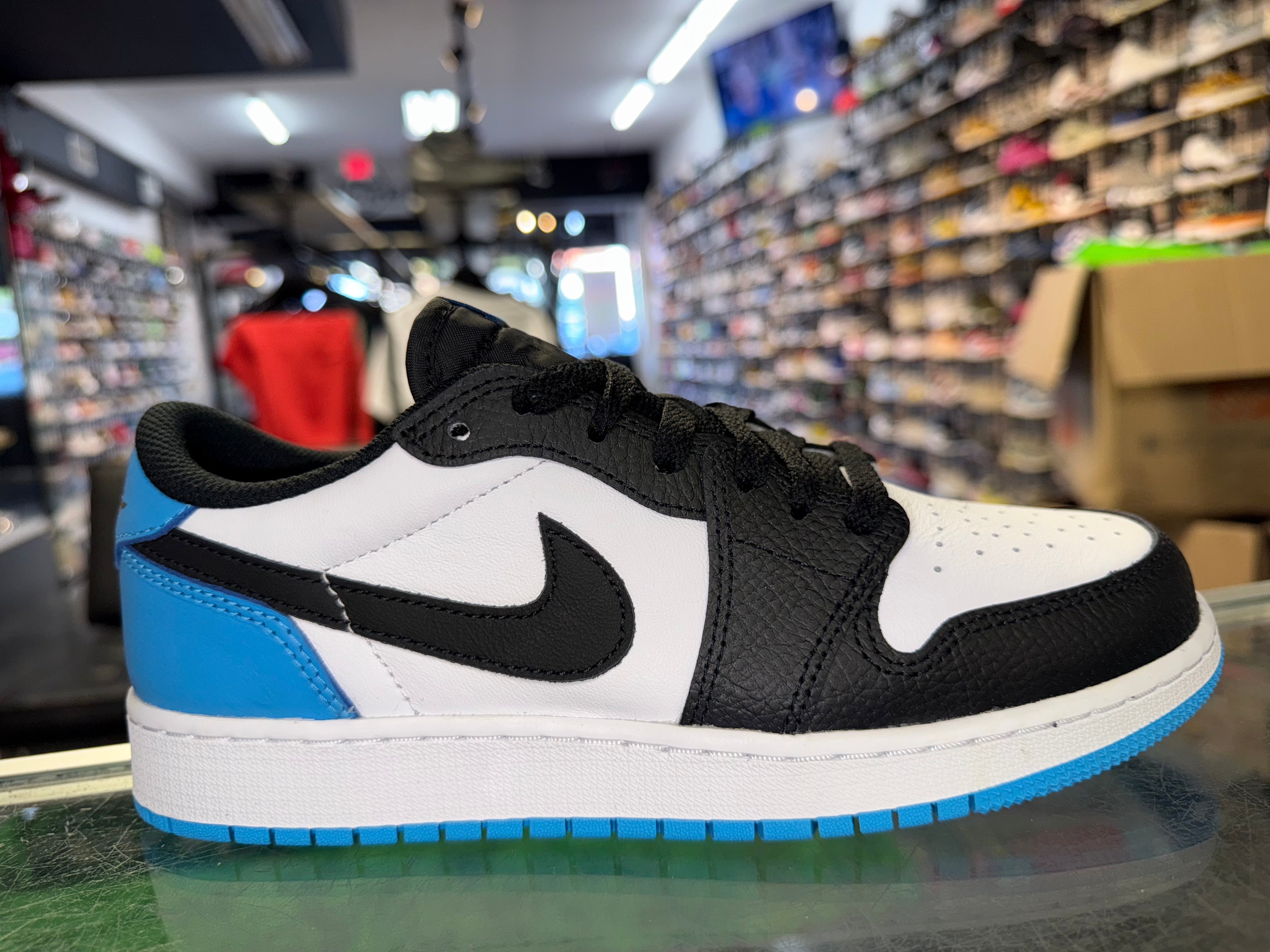Size 6.5y Air Jordan 1 Low "Dark Powder Blue" Brand New