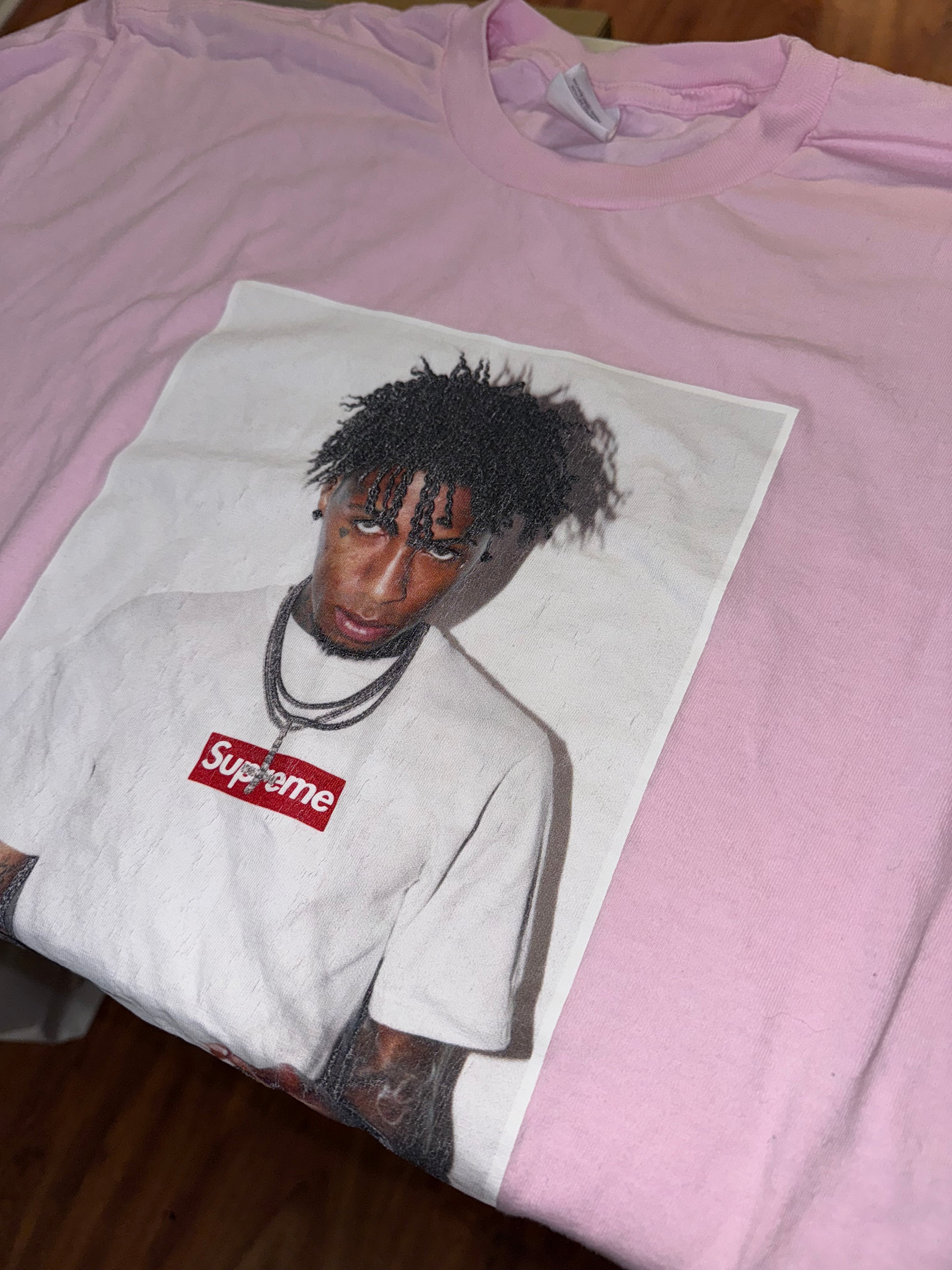 Size XXL Supreme NBA Youngboy Tee “Pink”