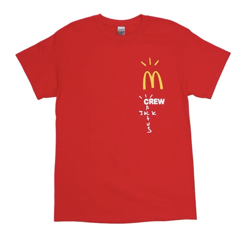 Size M Travis Scott x McDonalds Cactus Crew Tee “Red”