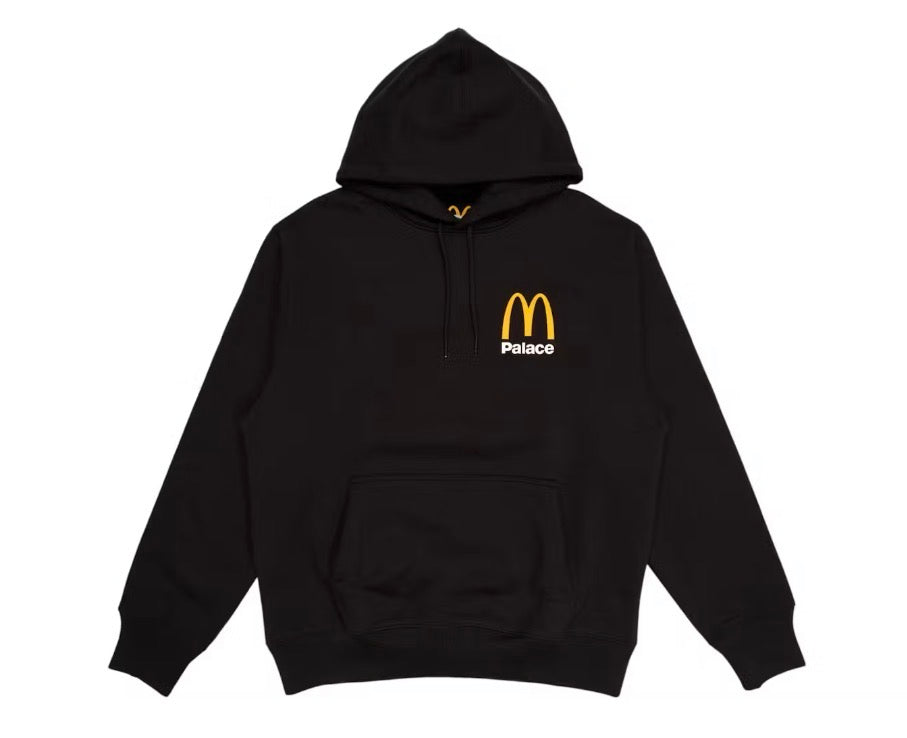 Size L (Fits M) Palace x McDonalds Logo Hoodie “Black” Worn 1x