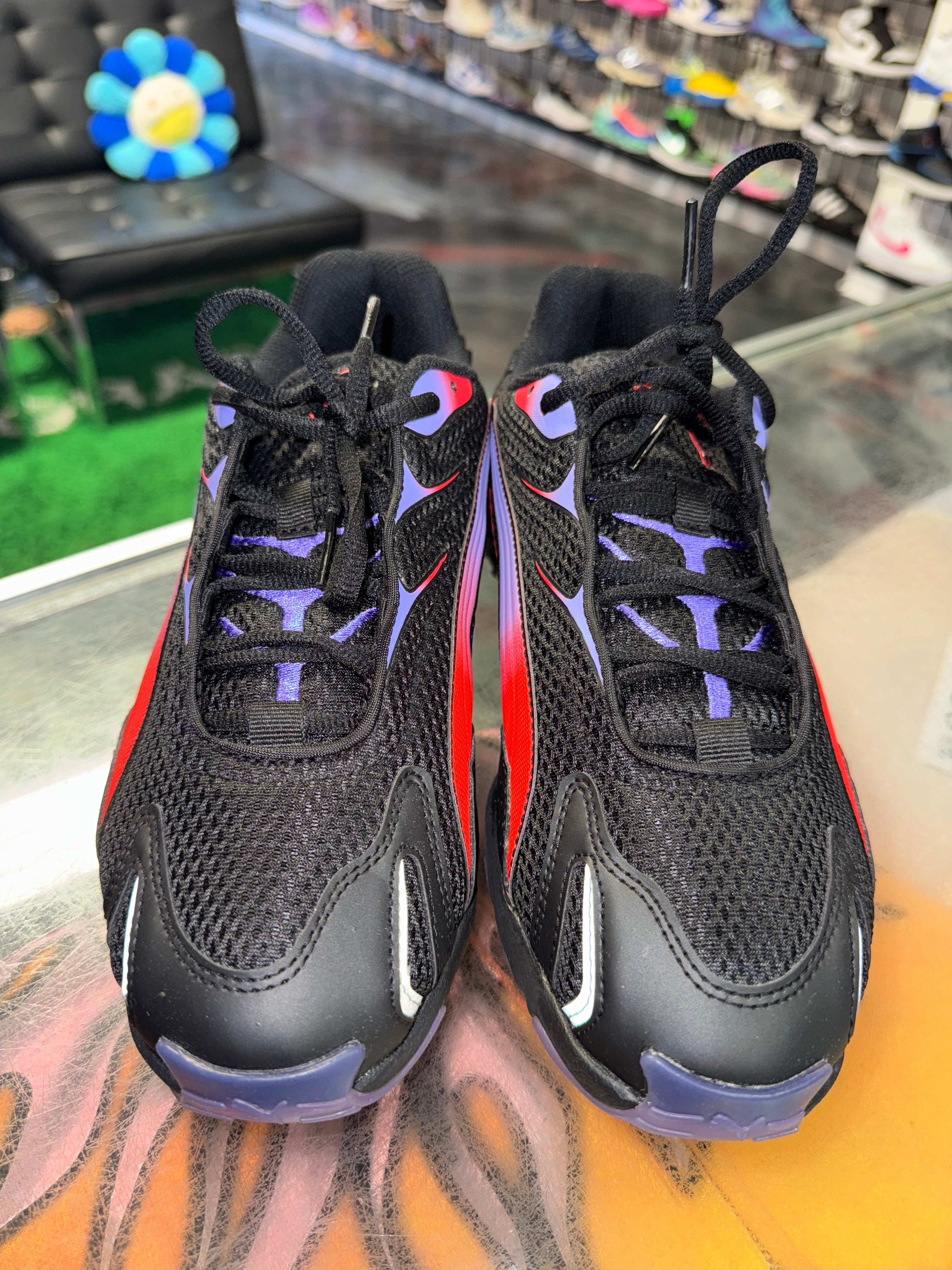 Size 7.5 Puma Black Red Purple