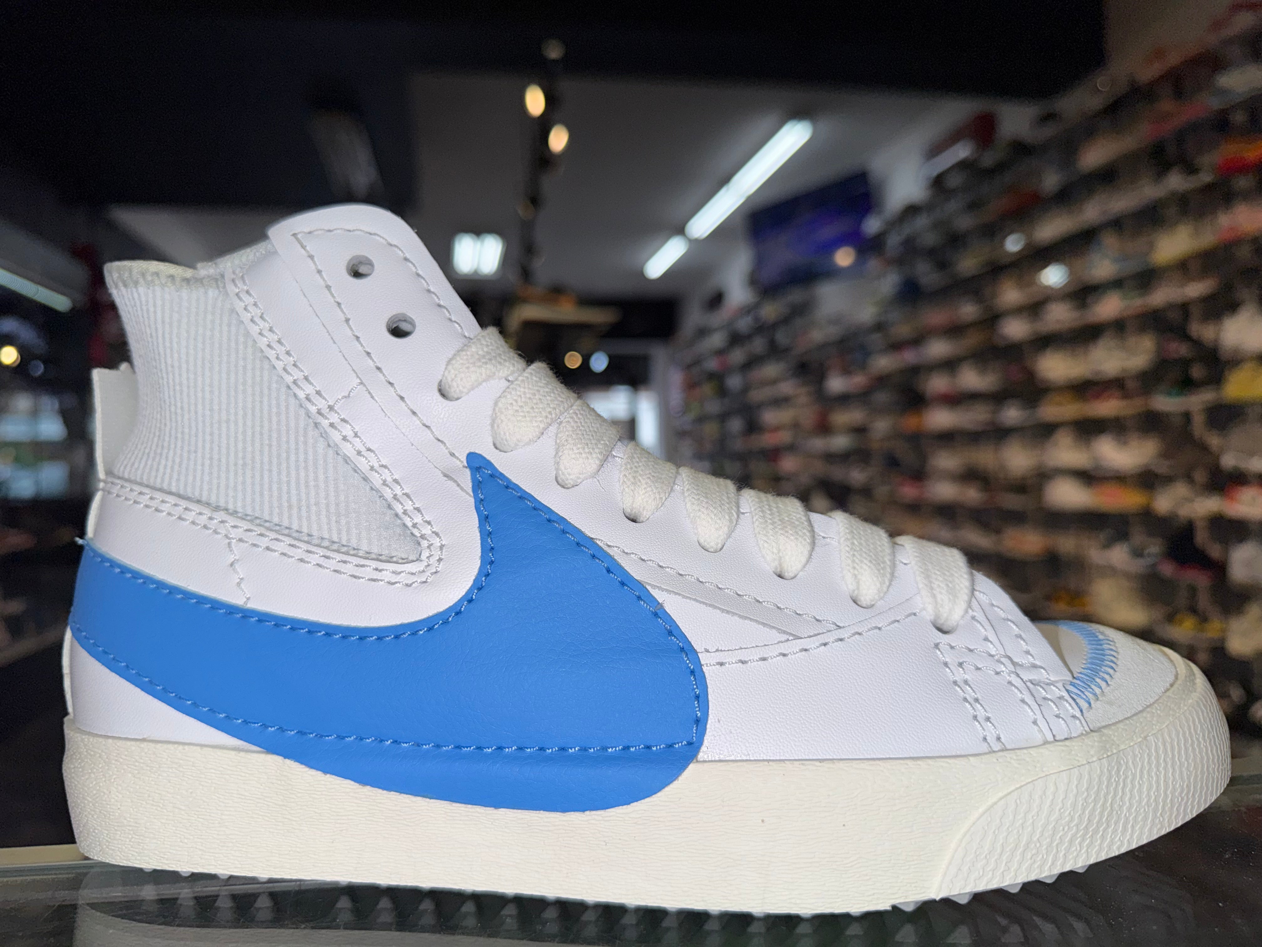 Size 8.5 Blazer Mid 77 Jumbo "White University Blue" Brand New