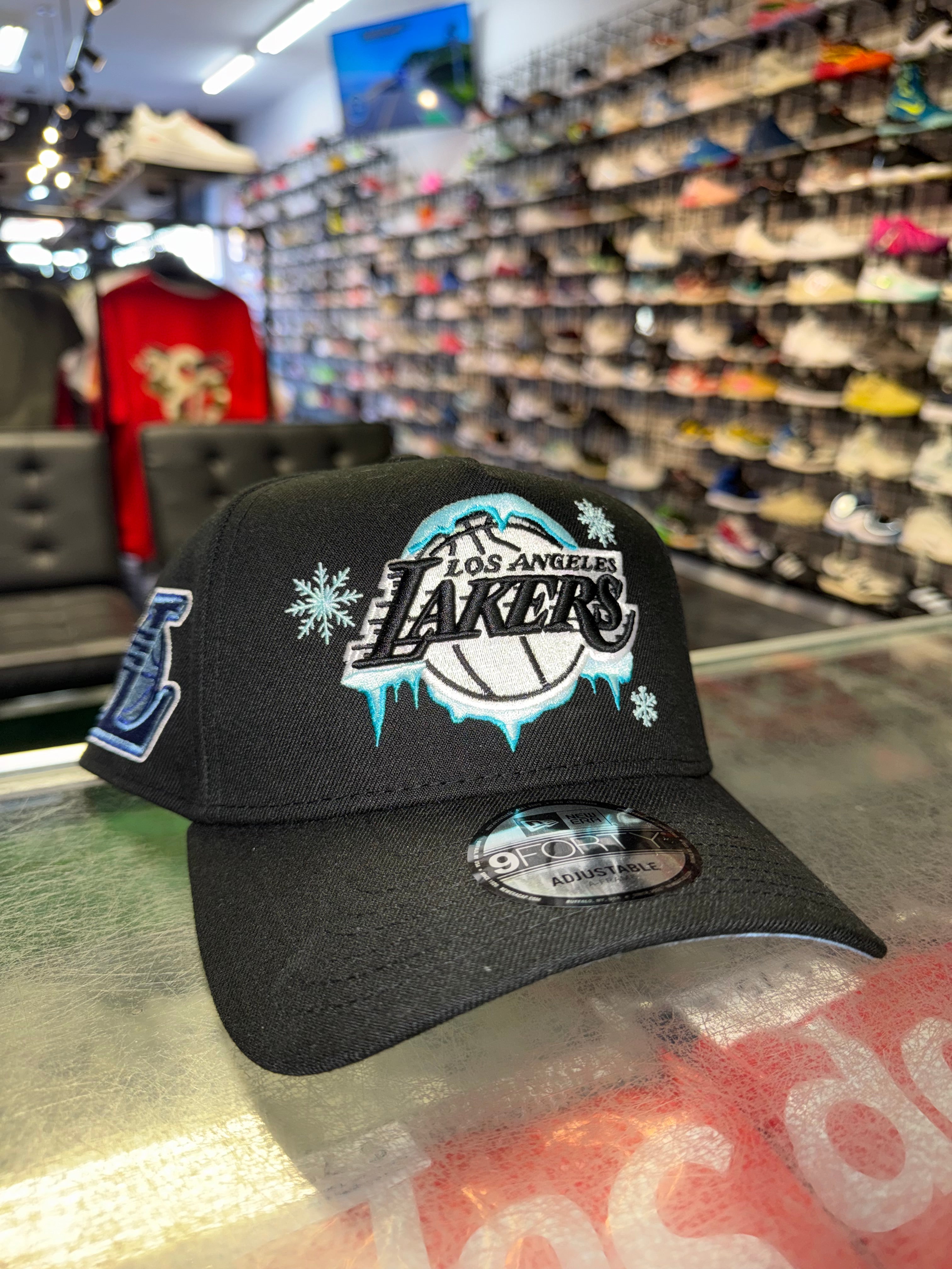 Size OS New Era A-Frame SnapBack Hat “Icy Lakers” Brand New