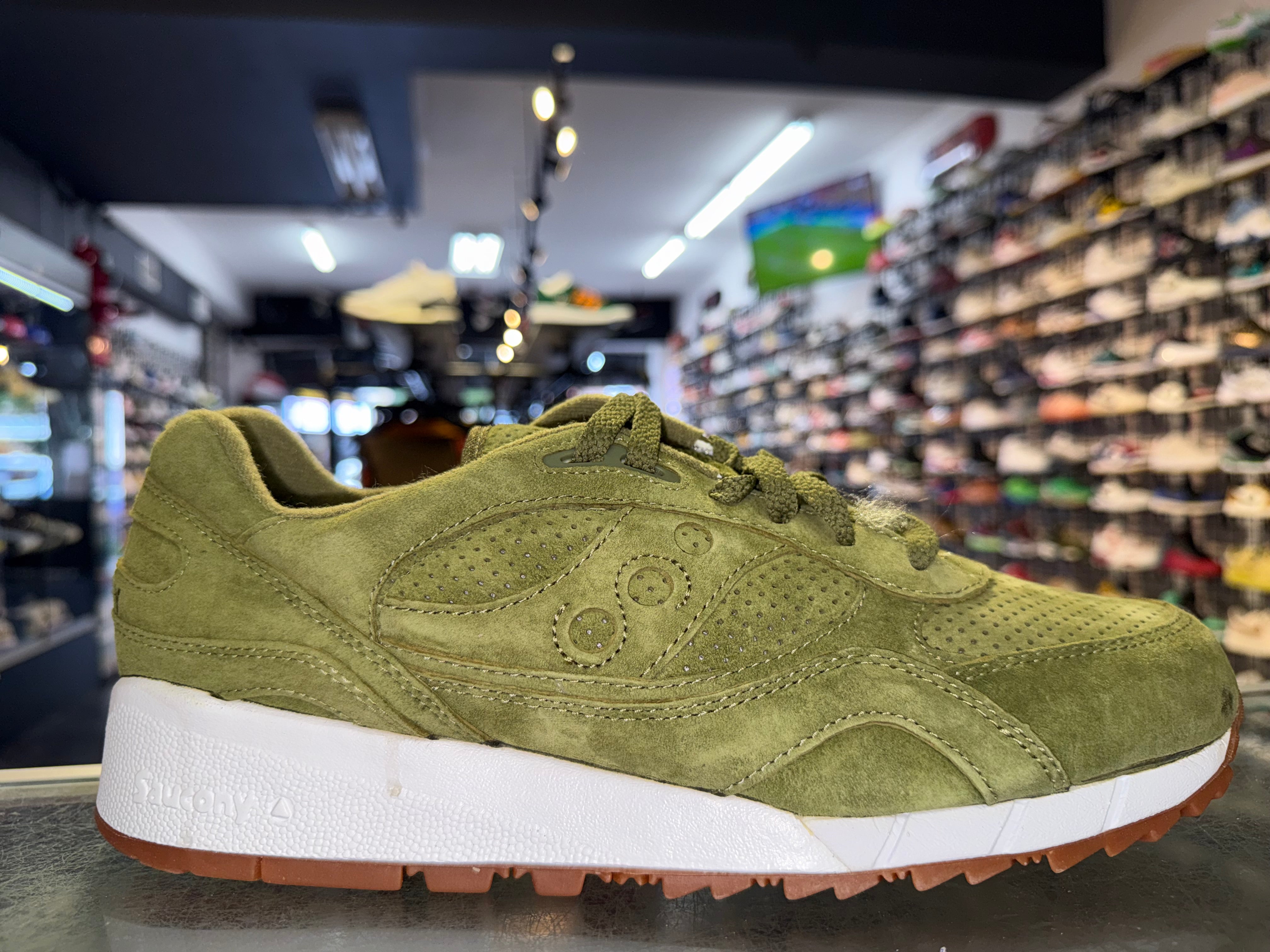 Size 11 Saucony Shadow 6000 Packer Shoes "Olive Suede" Brand New