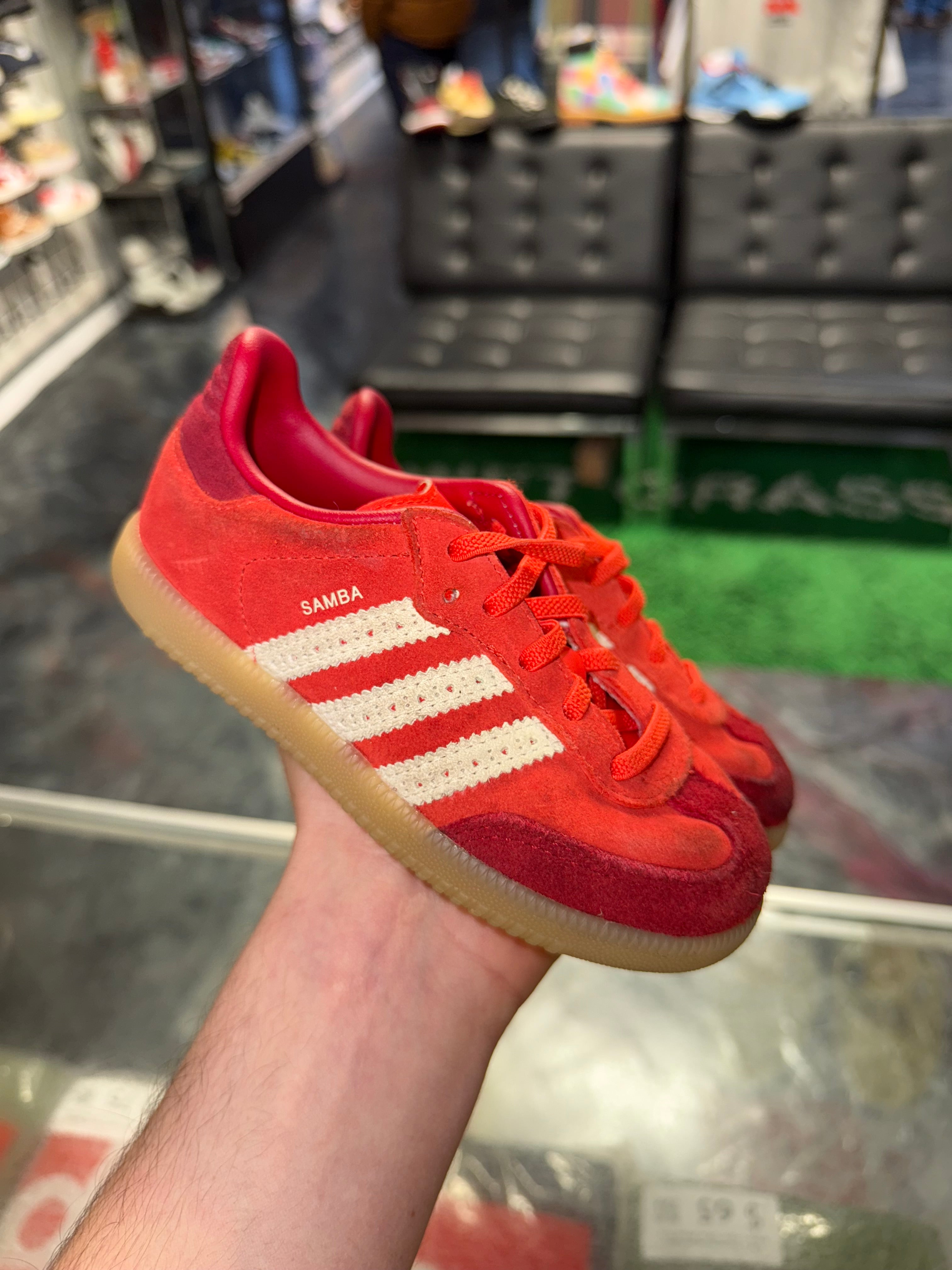 Size 9K Adidas Samba "Red" (TD)