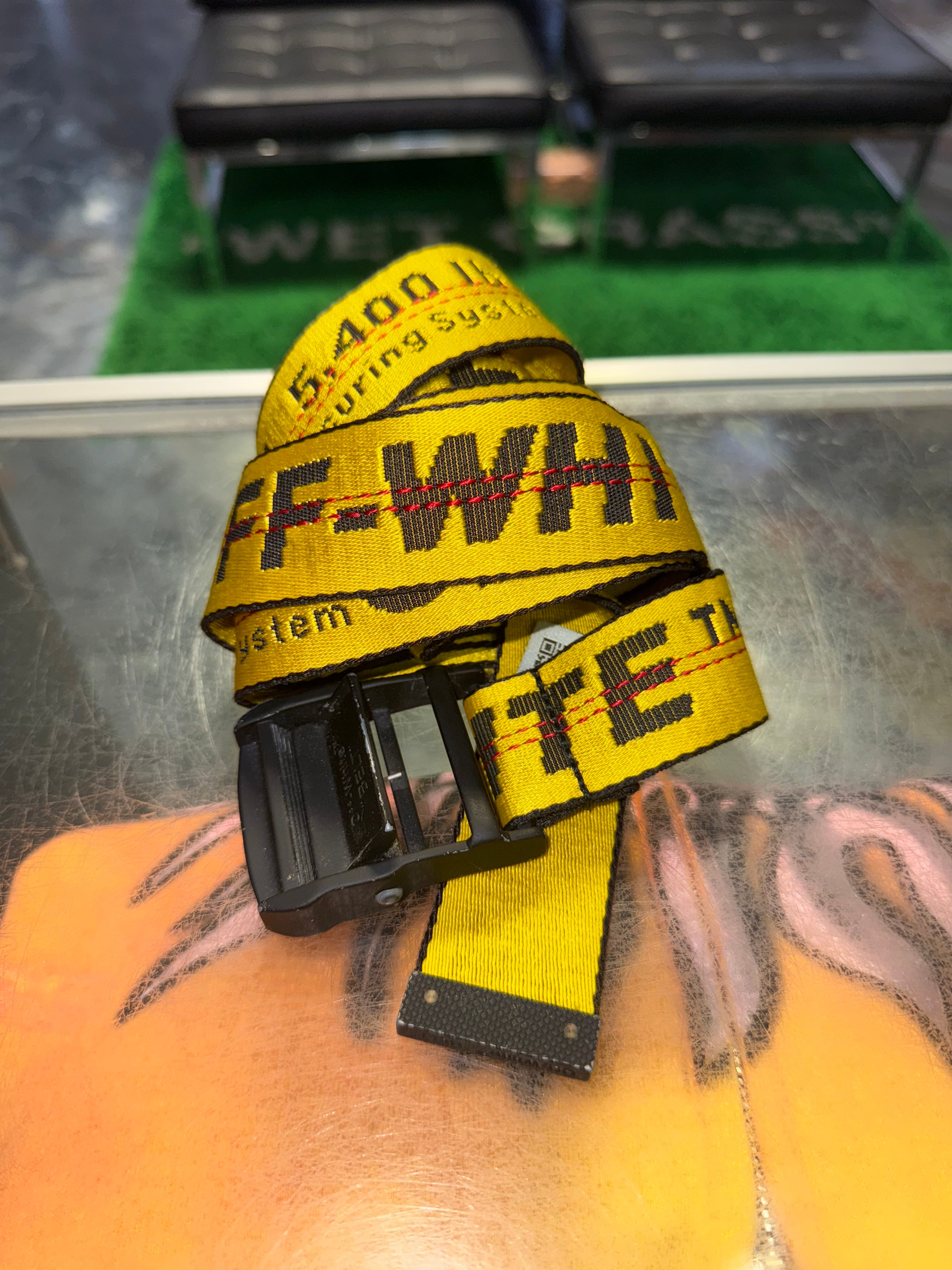 Size OS Off White Industrial Belt “Yellow”