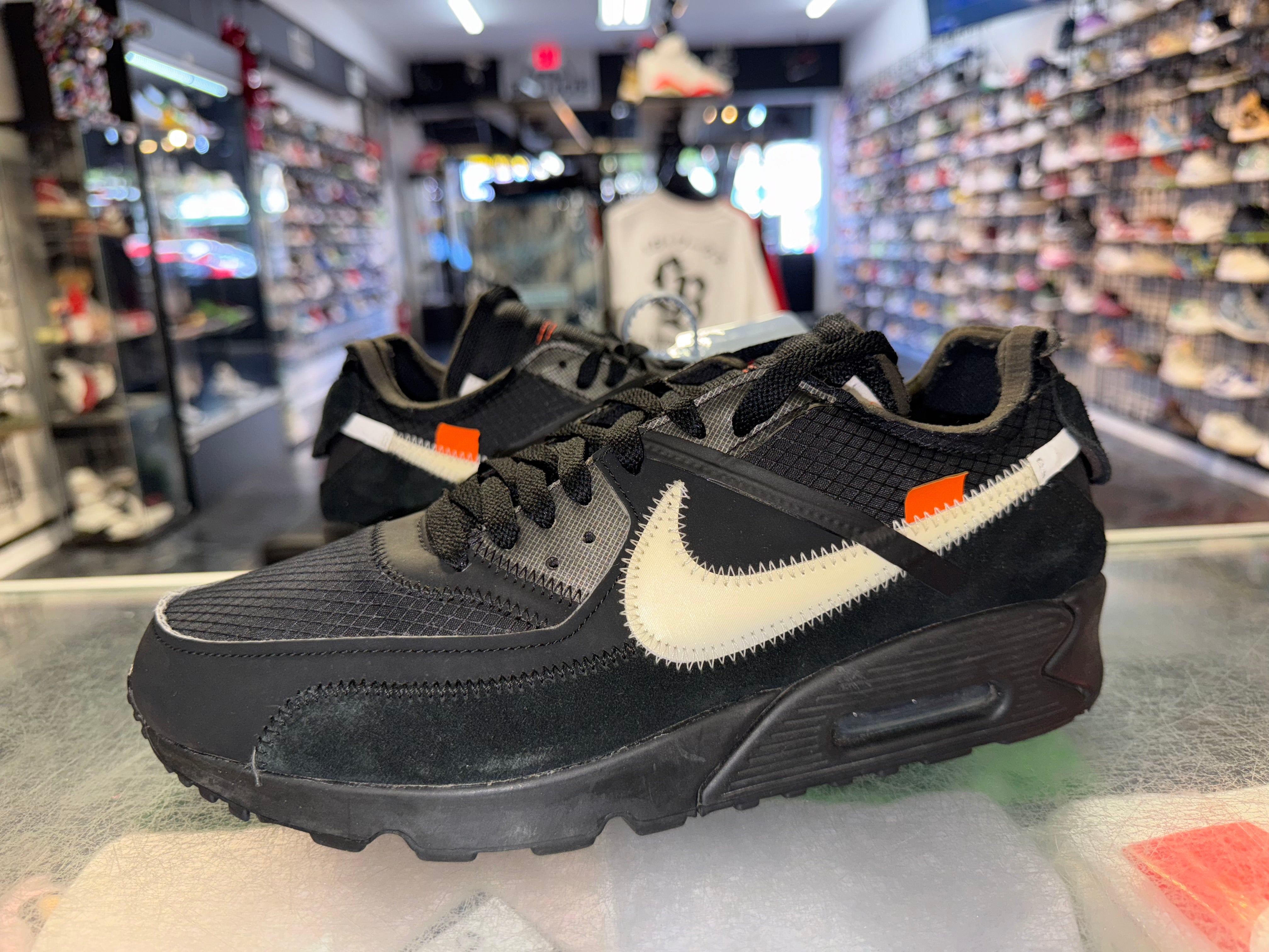 Size 9.5 Air Max 90 Off White "Black"