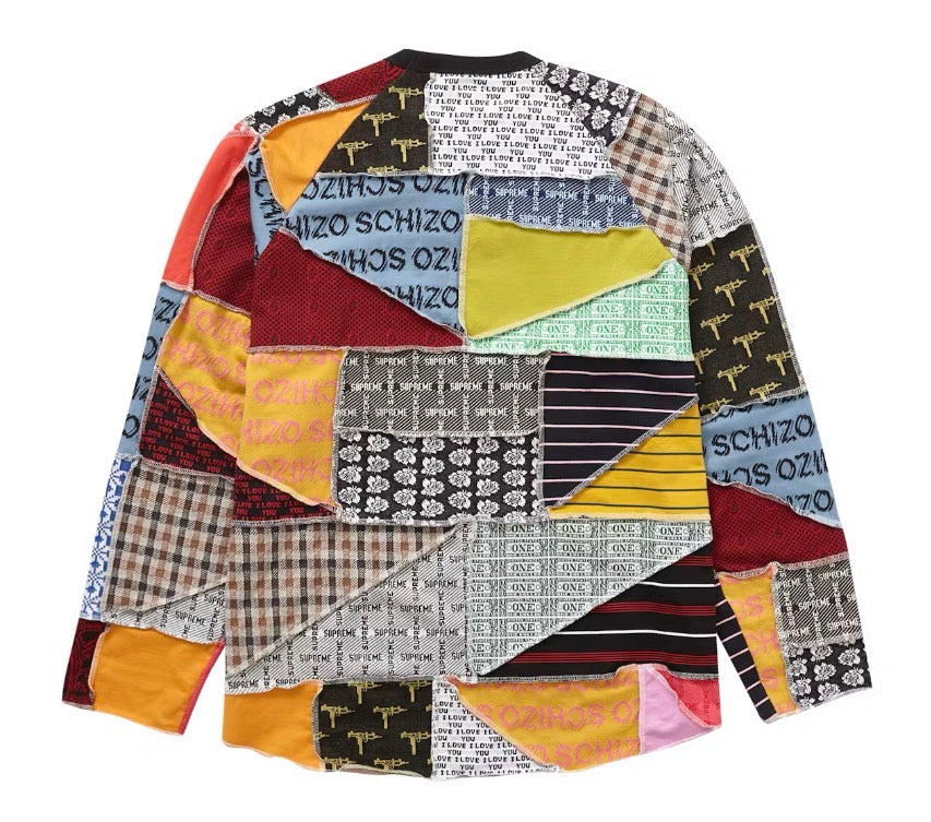 Size XL Supreme Patchwork Jacquard Long Sleeve “Multicolor”