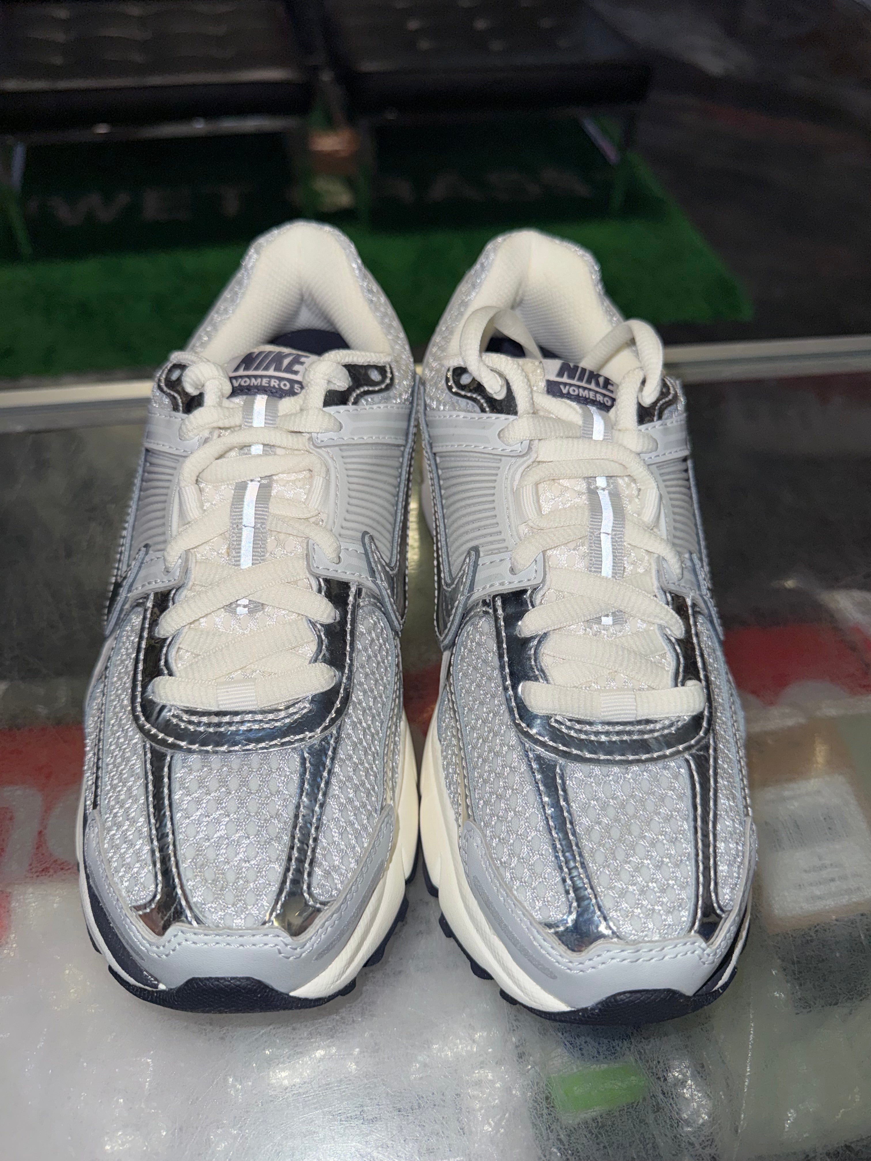 Size 6.5 (8W) Zoom Vomero 5 “Metallic Silver” Brand New