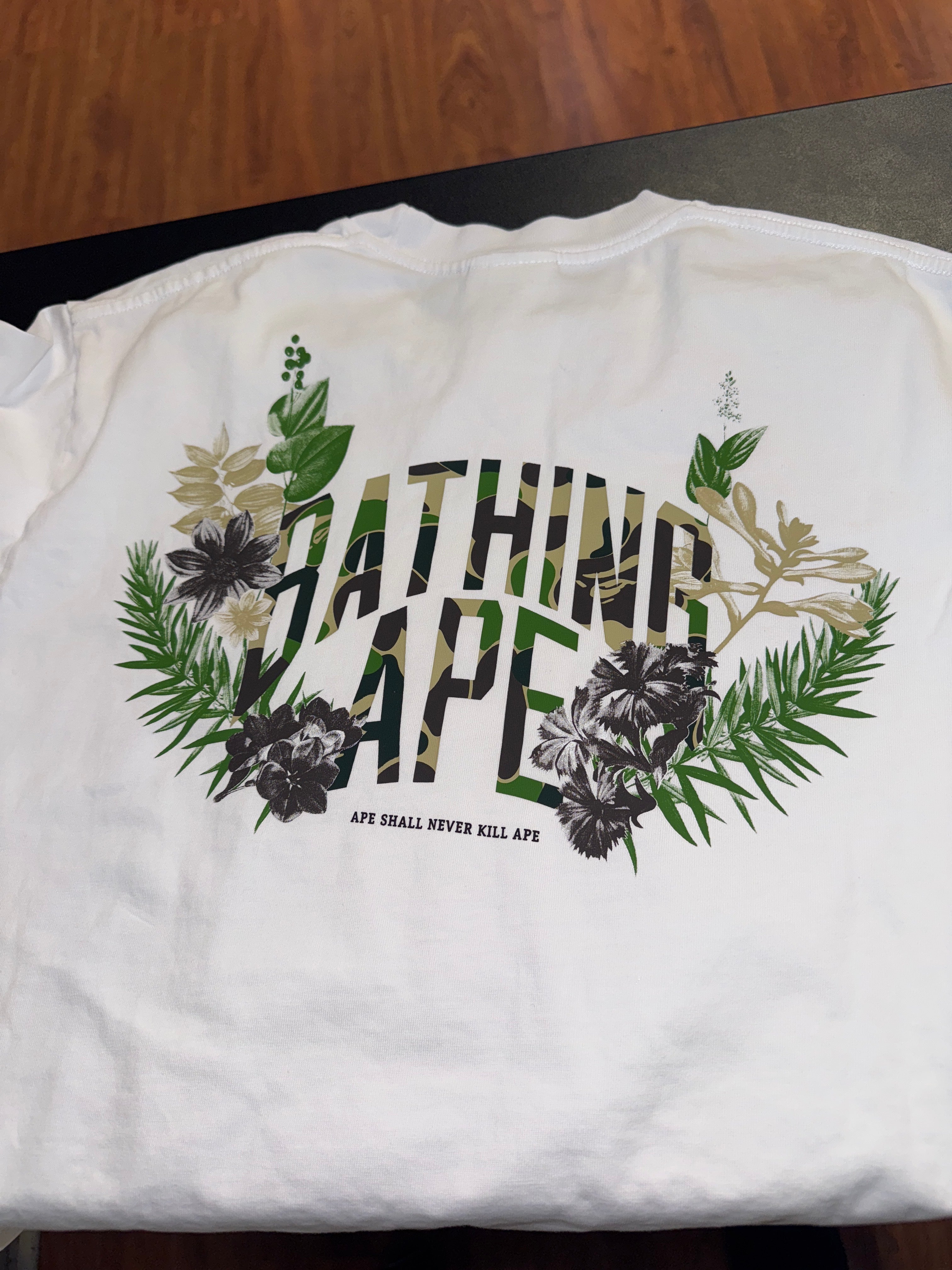 Size S Bape Floral Head Tee “White”