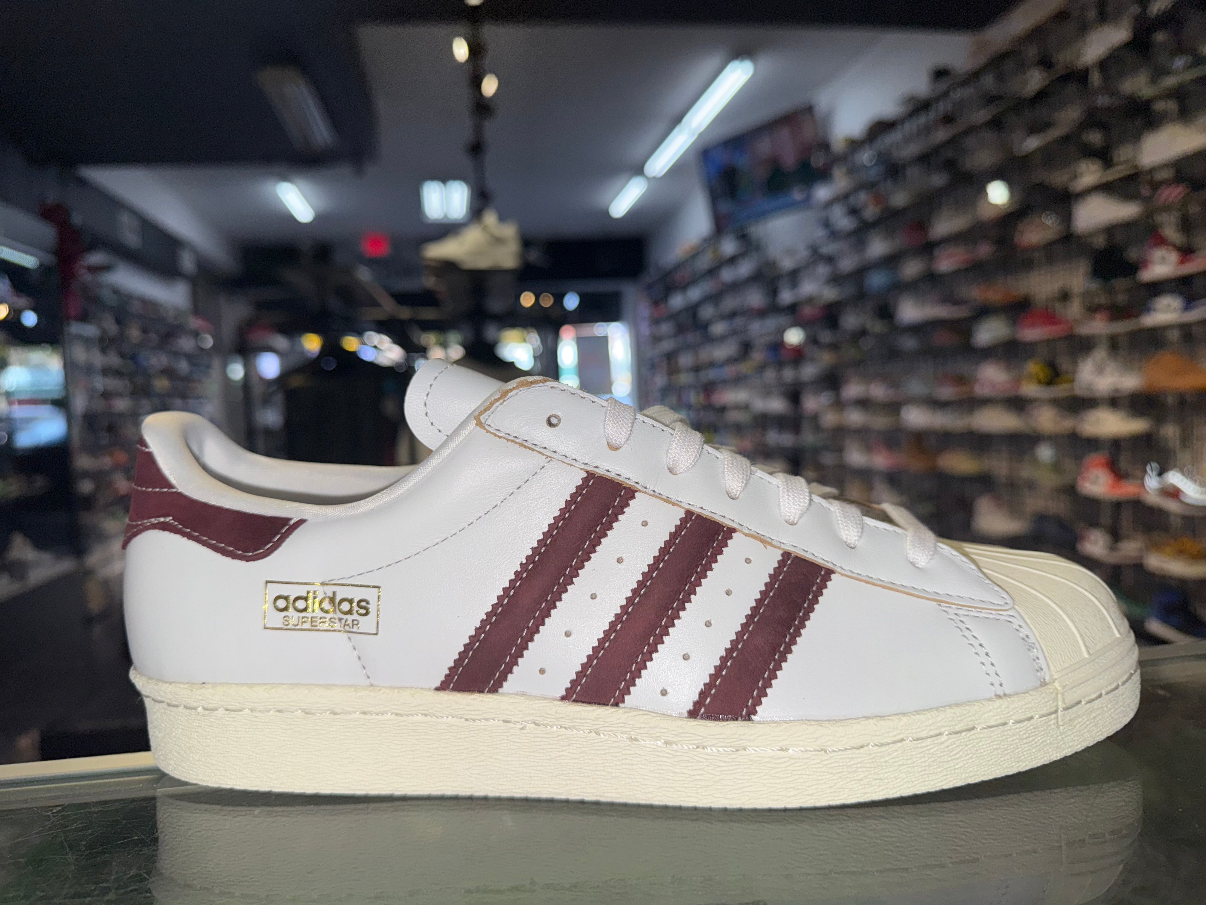 Size 10.5 Adidas Superstar 80 DV "Shadow Red" Brand New