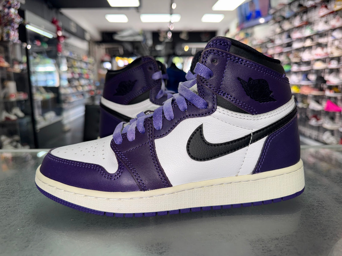 Size 5y Air Jordan 1 “Court Purple 2.0”