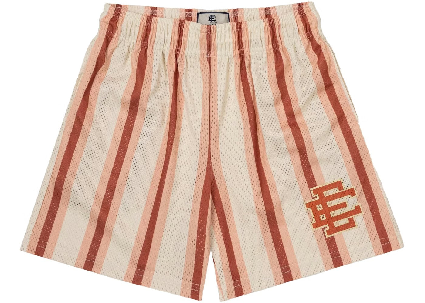 Size L Eric Emanuel EE Shorts “Striped Burnt Orange”