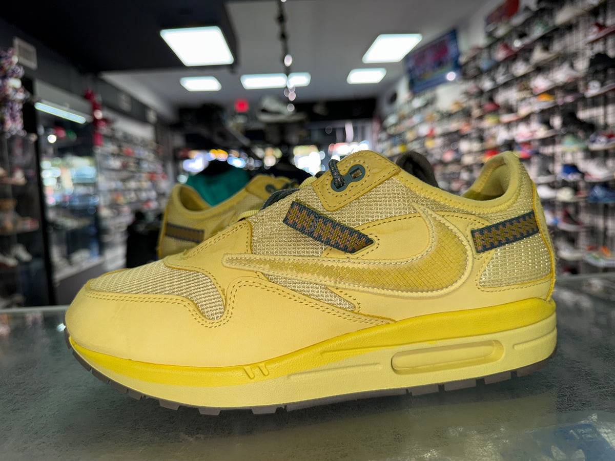 Nike Air Max 1 Travis Scott Cactus Jack Saturn Gold sneaker, pre-owned, size 10 – view 2