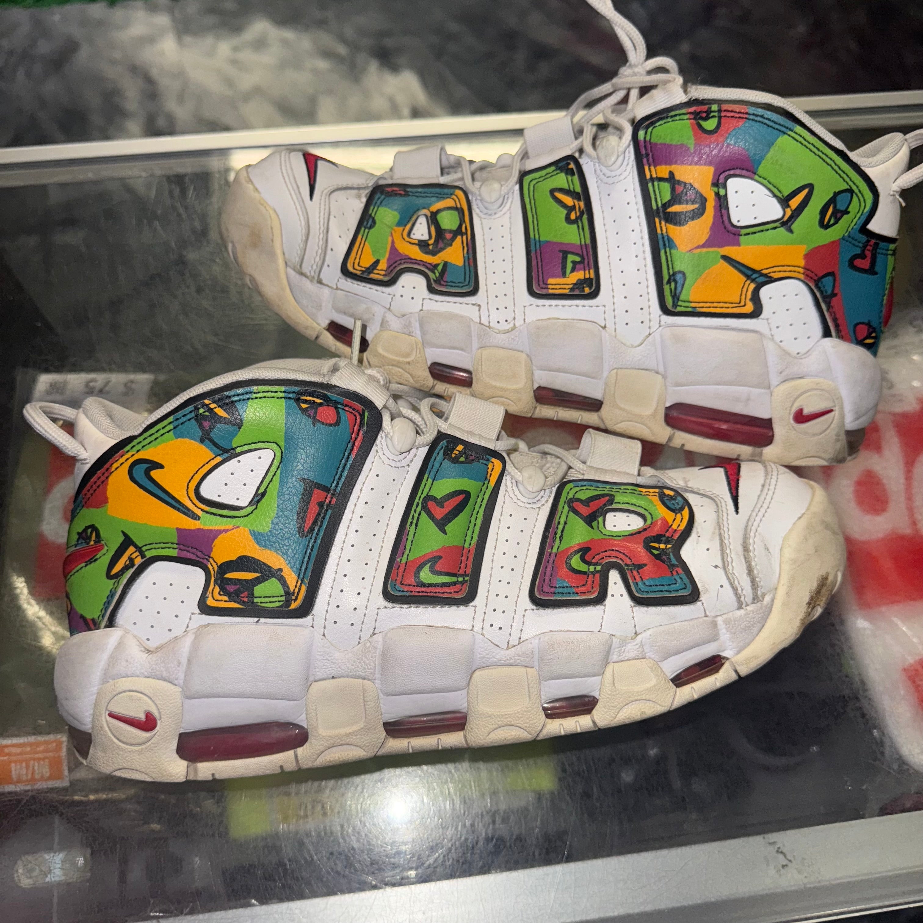 Size 11.5 Air More Uptempo "Peace Love Basketball" - NB