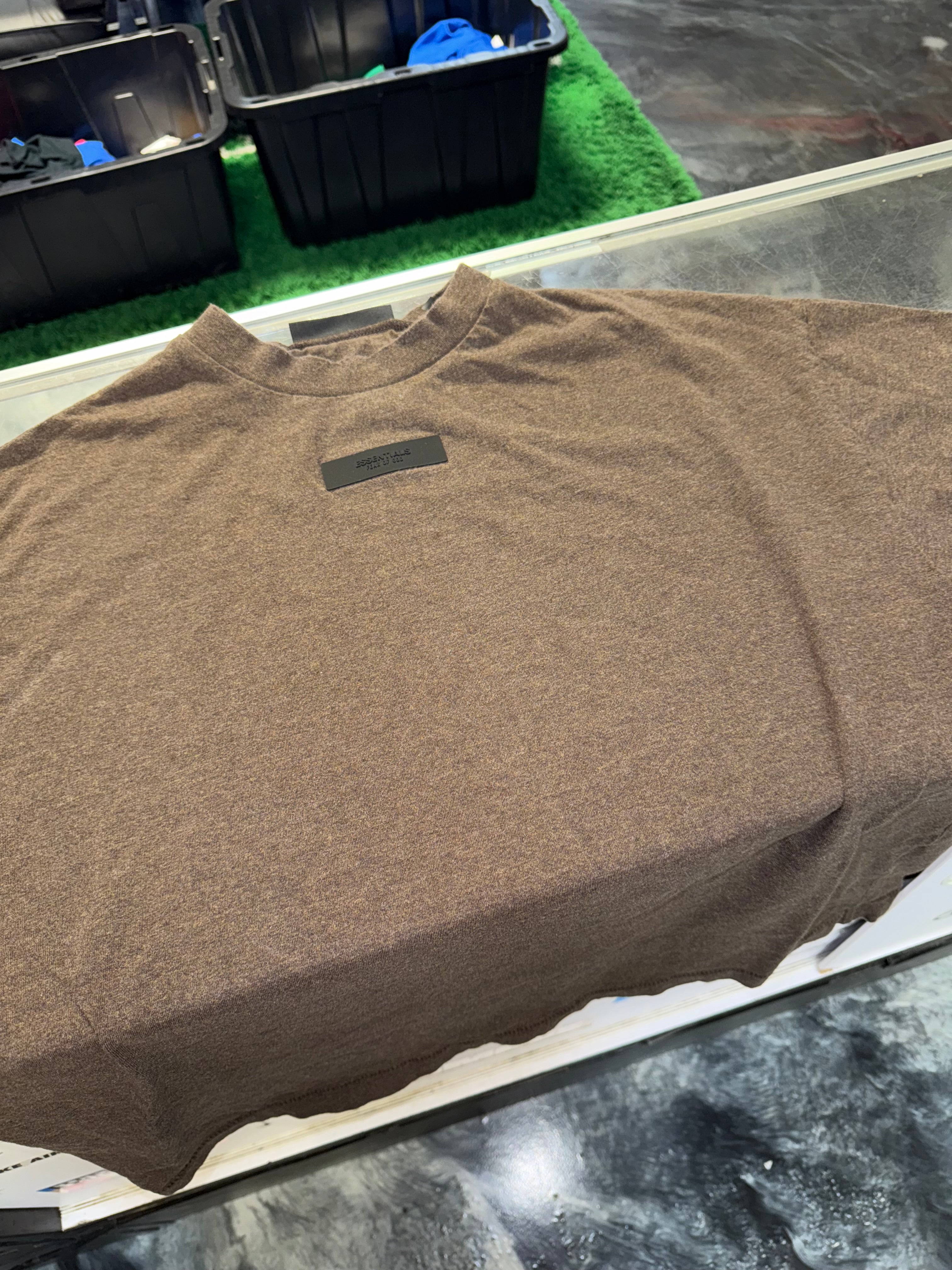 Size XS (Fits M) Essentials FOG Tee “Wood”