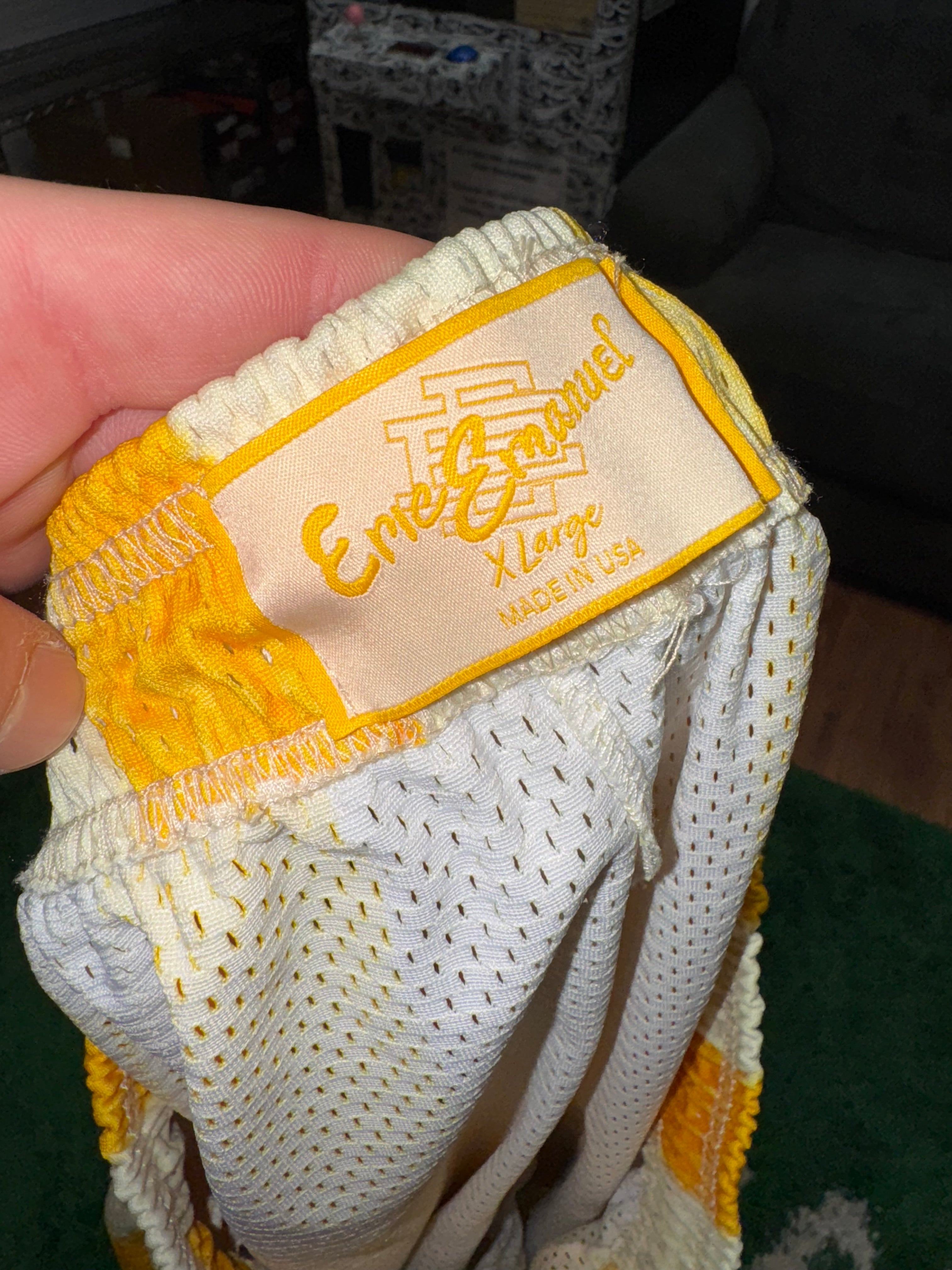 Size XL Eric Emanuel EE Shorts Hamptons Exclusive “Yellow” Brand New