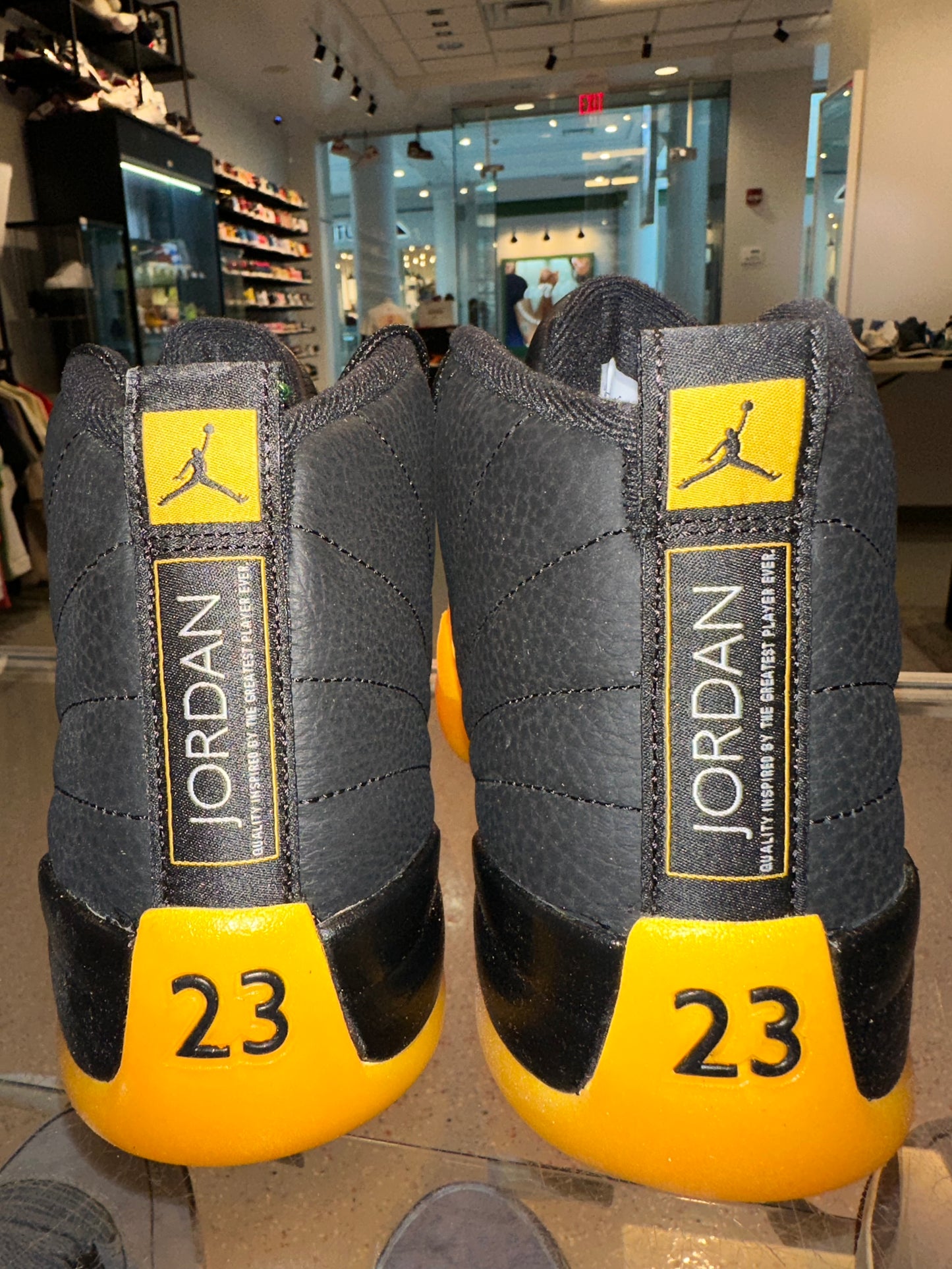 Size 9 Air Jordan 12 “Black University Gold” Brand New (Mall)