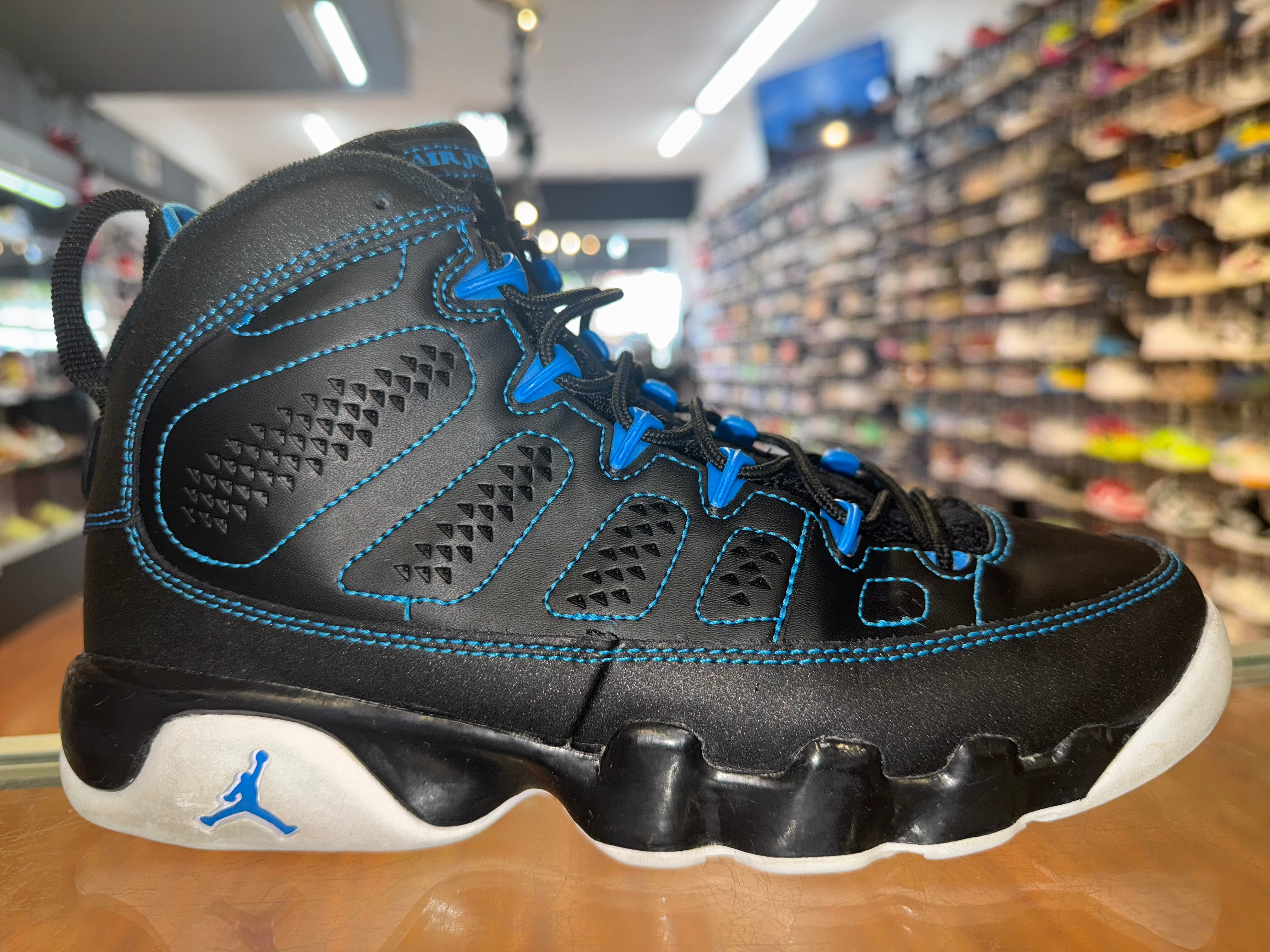 Size 6.5y Air Jordan 9 "Photo Blue"