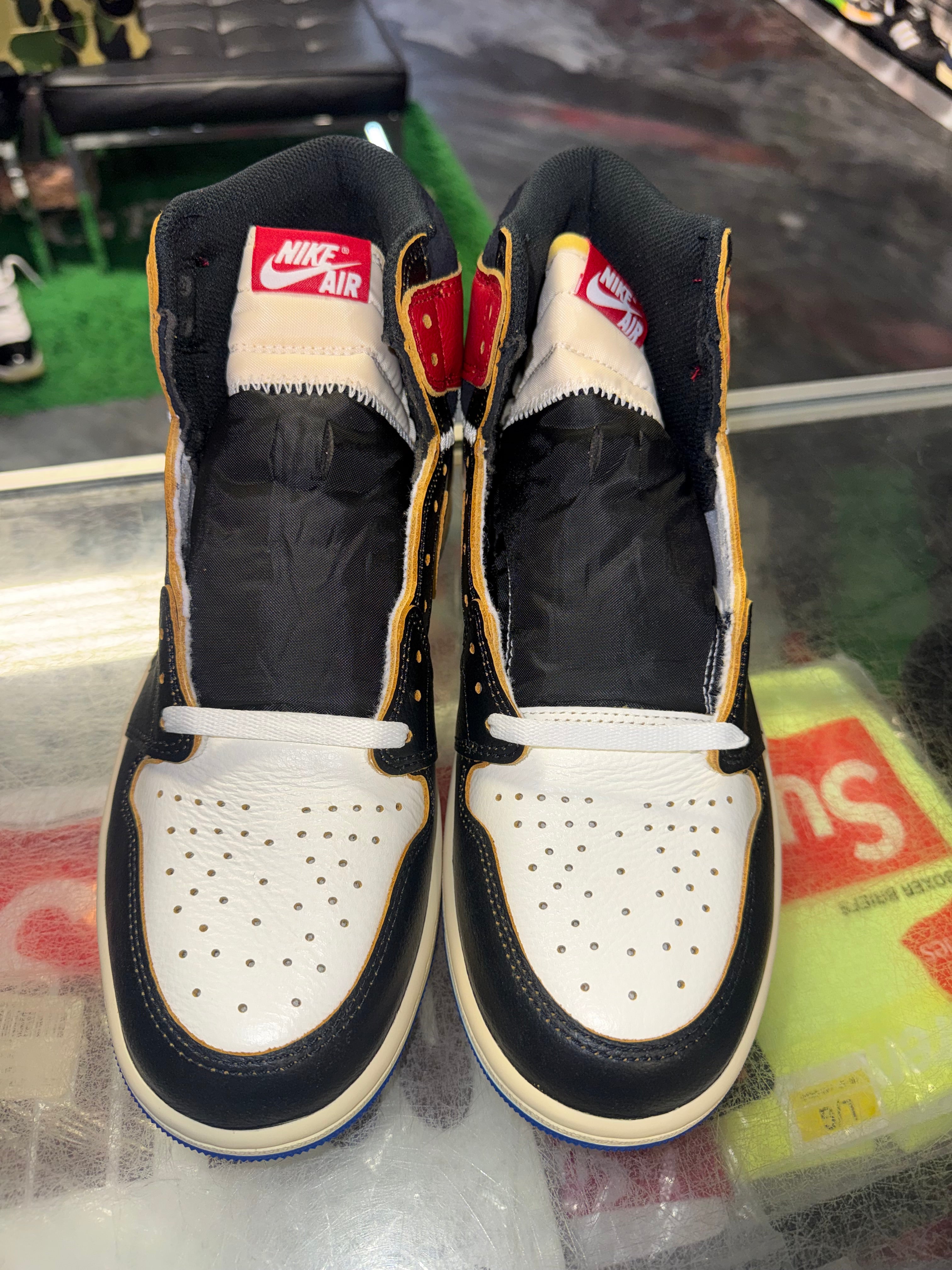 Size 10.5 Air Jordan 1 Fragment x Union LA “Varsity Red Sport Royal” Brand New