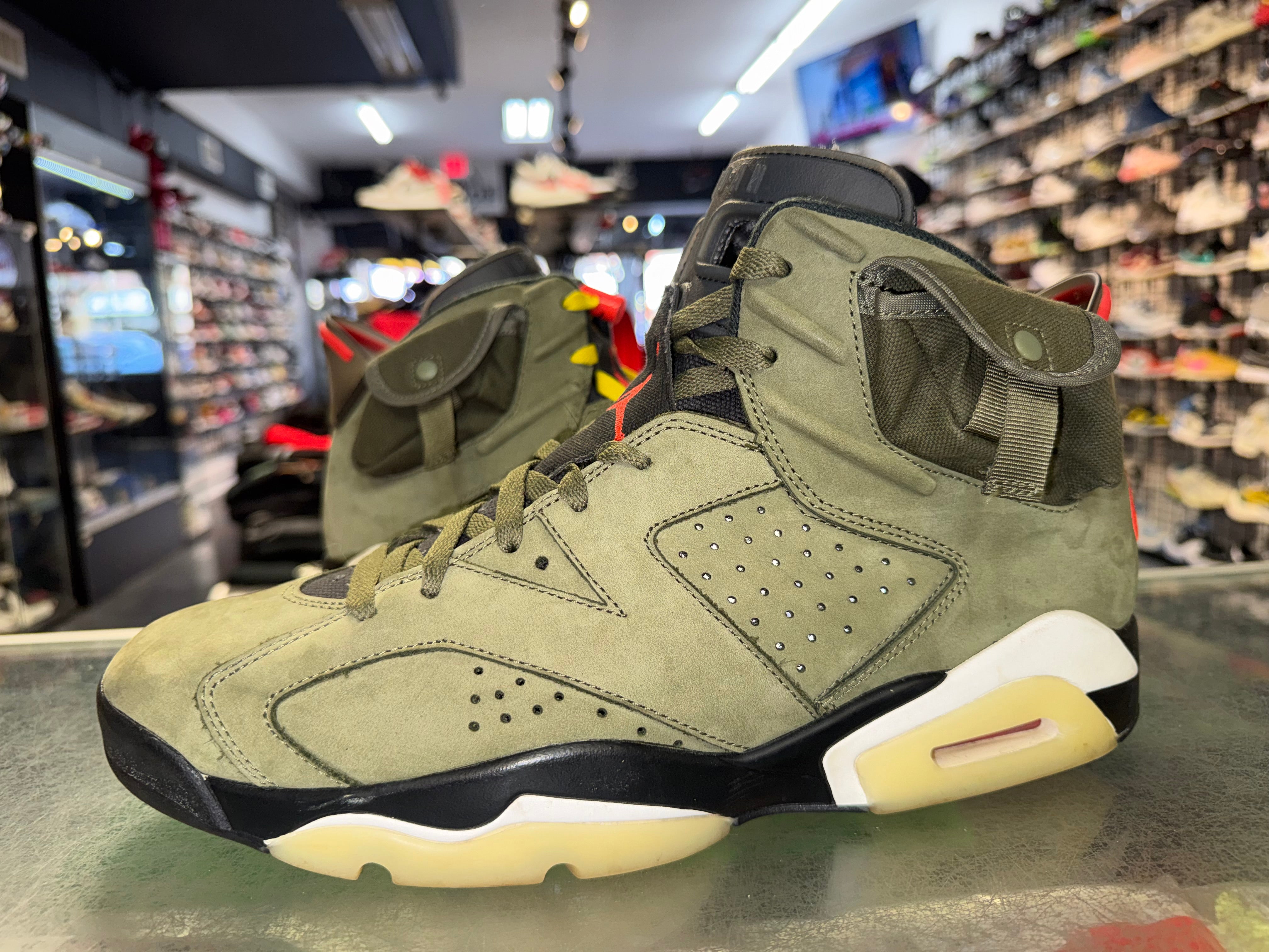 Size 12 Air Jordan 6 Travis Scott "Olive"