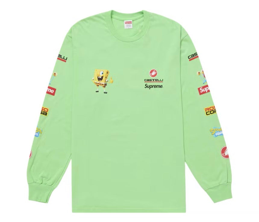 Size XL Supreme SpongeBob Castelli Racing LS Tee “Green”