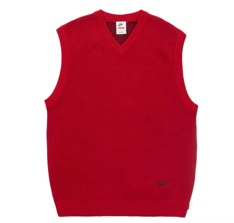 Size S Supreme x Nike Sweater Vest “Red” Brand New – Direct Kicks