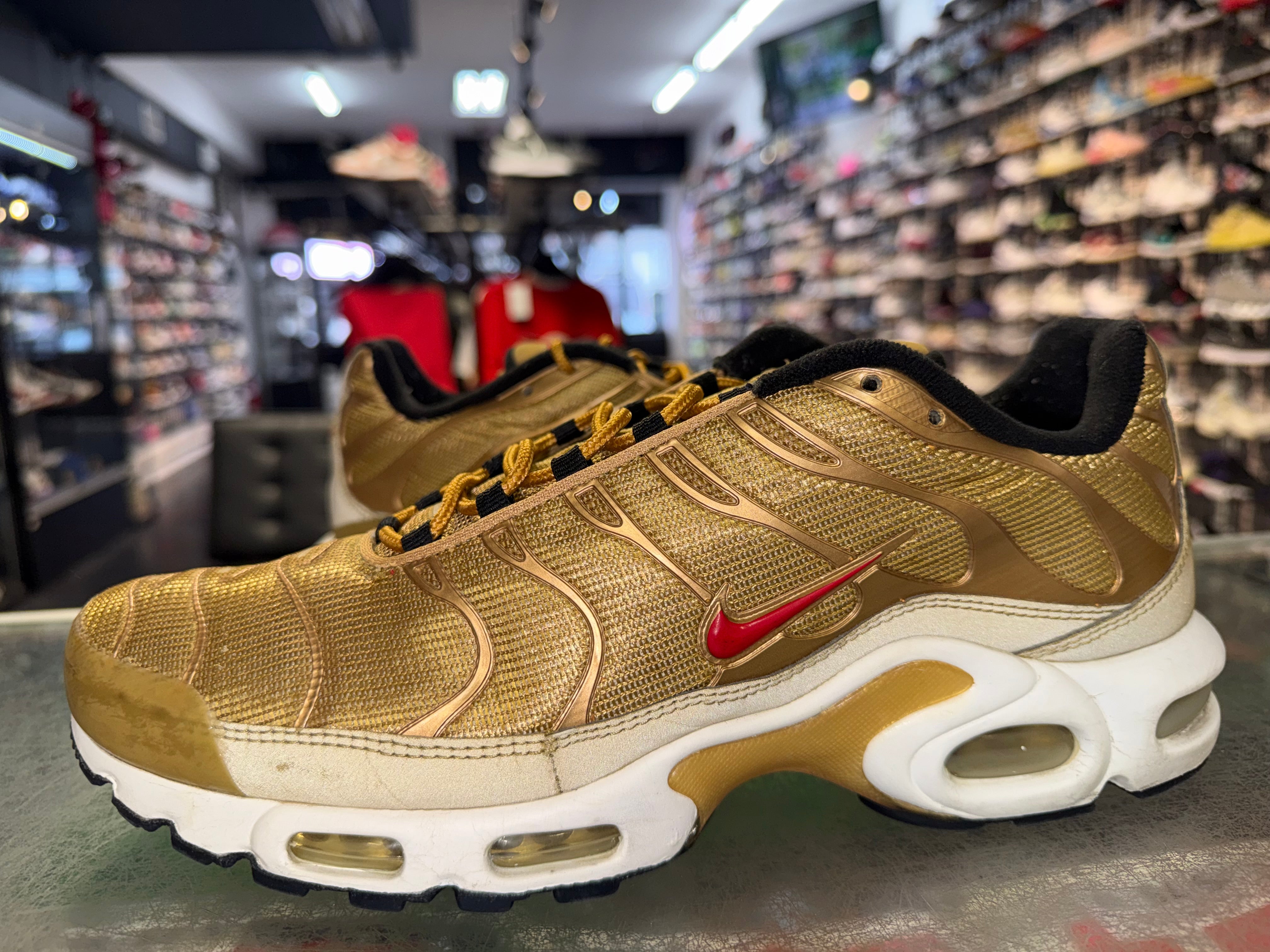 Size 10.5 Air Max Plus “Metallic Gold”