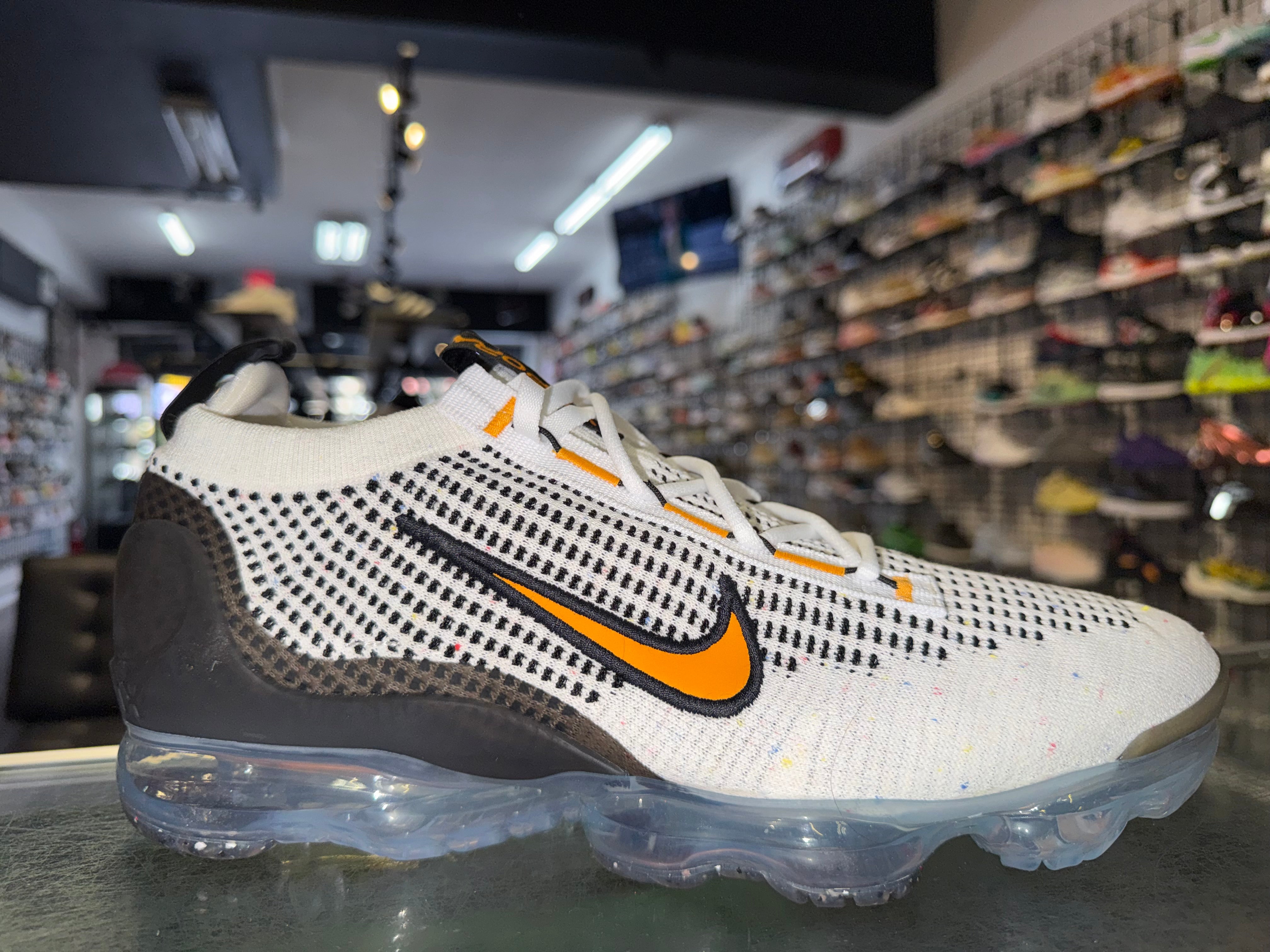 Size 11.5 Air VaporMax 2021 "White Black Kumquat" Brand New
