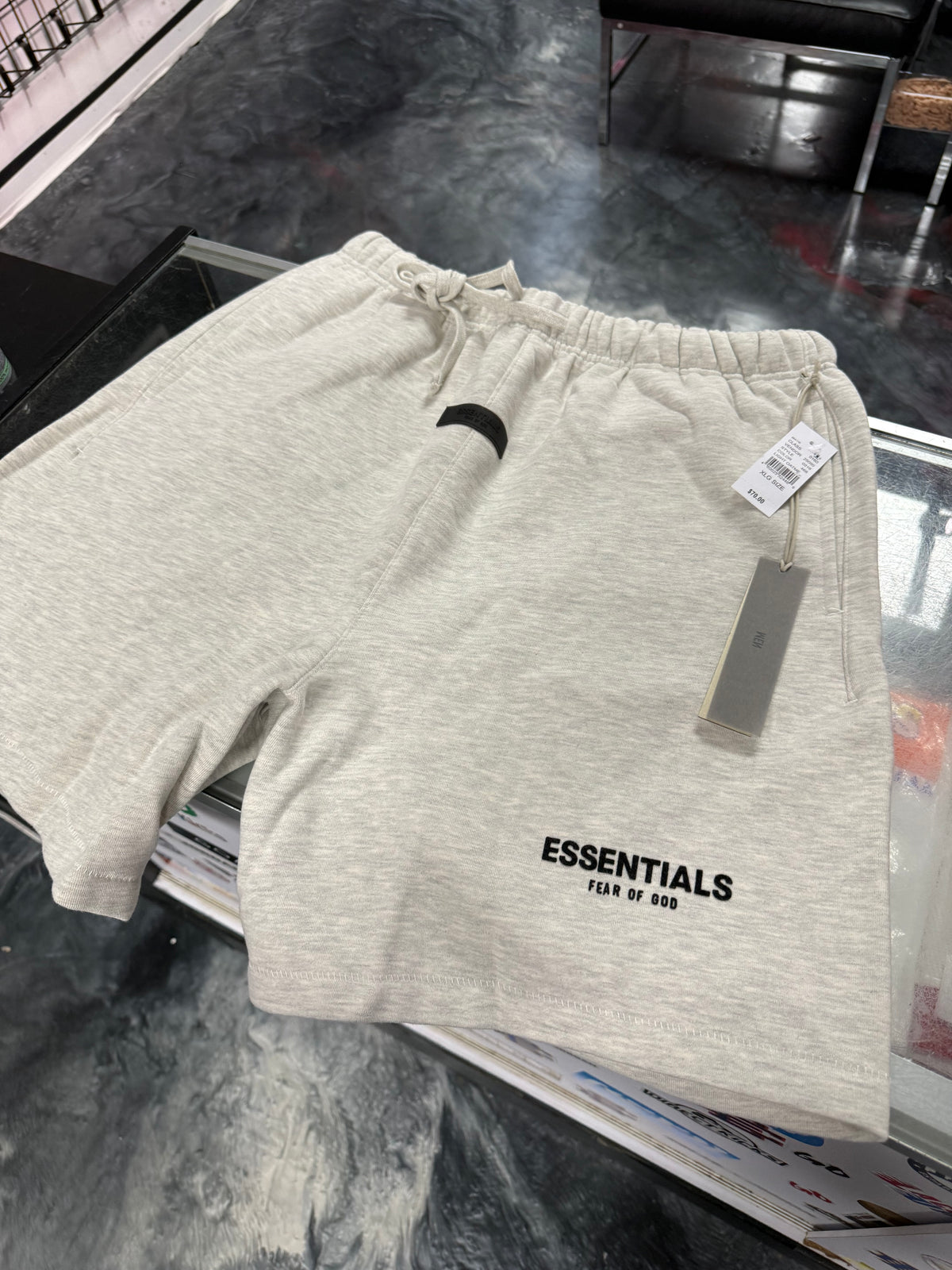 Size XL Essentials FOG Sweat Shorts “Light Oatmeal” Brand New