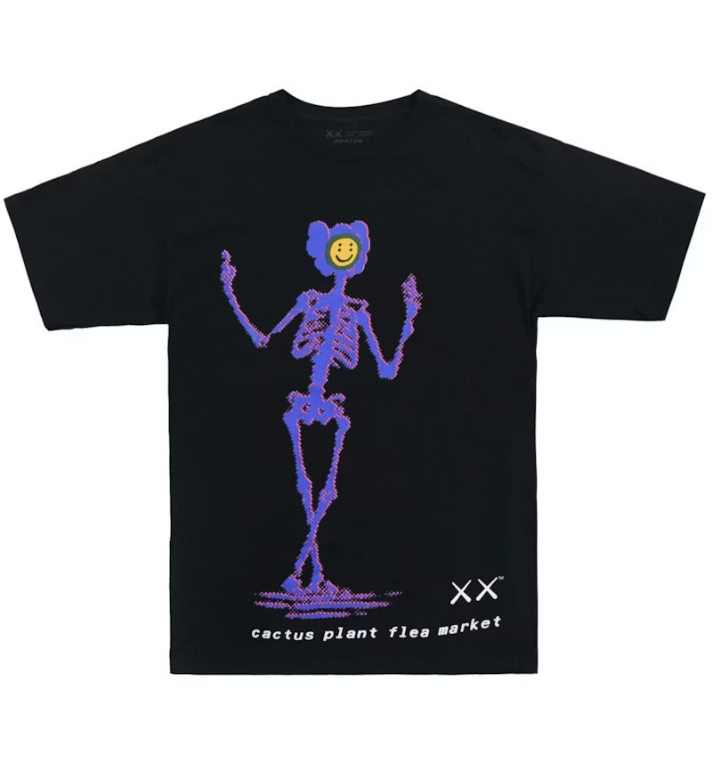Size XL Kaws x Cactus Plant Flea Market Tee “Black Purple”