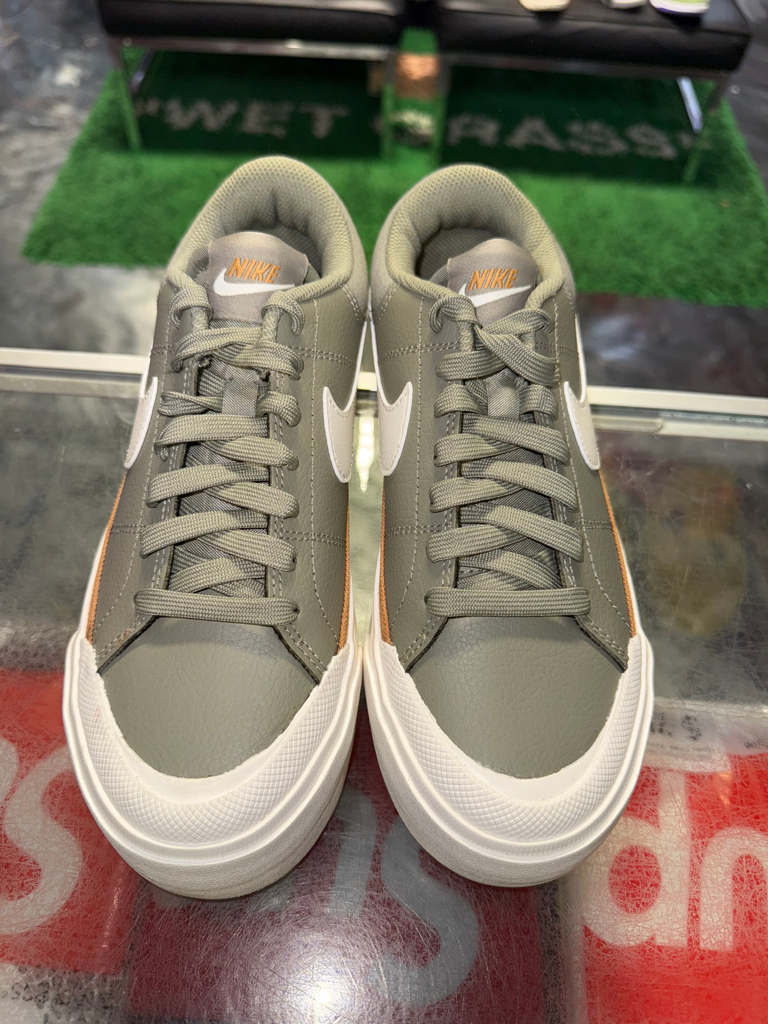 Size 5 (6.5W) Nike Court Legacy Fit "Light Army Stucco" Brand New