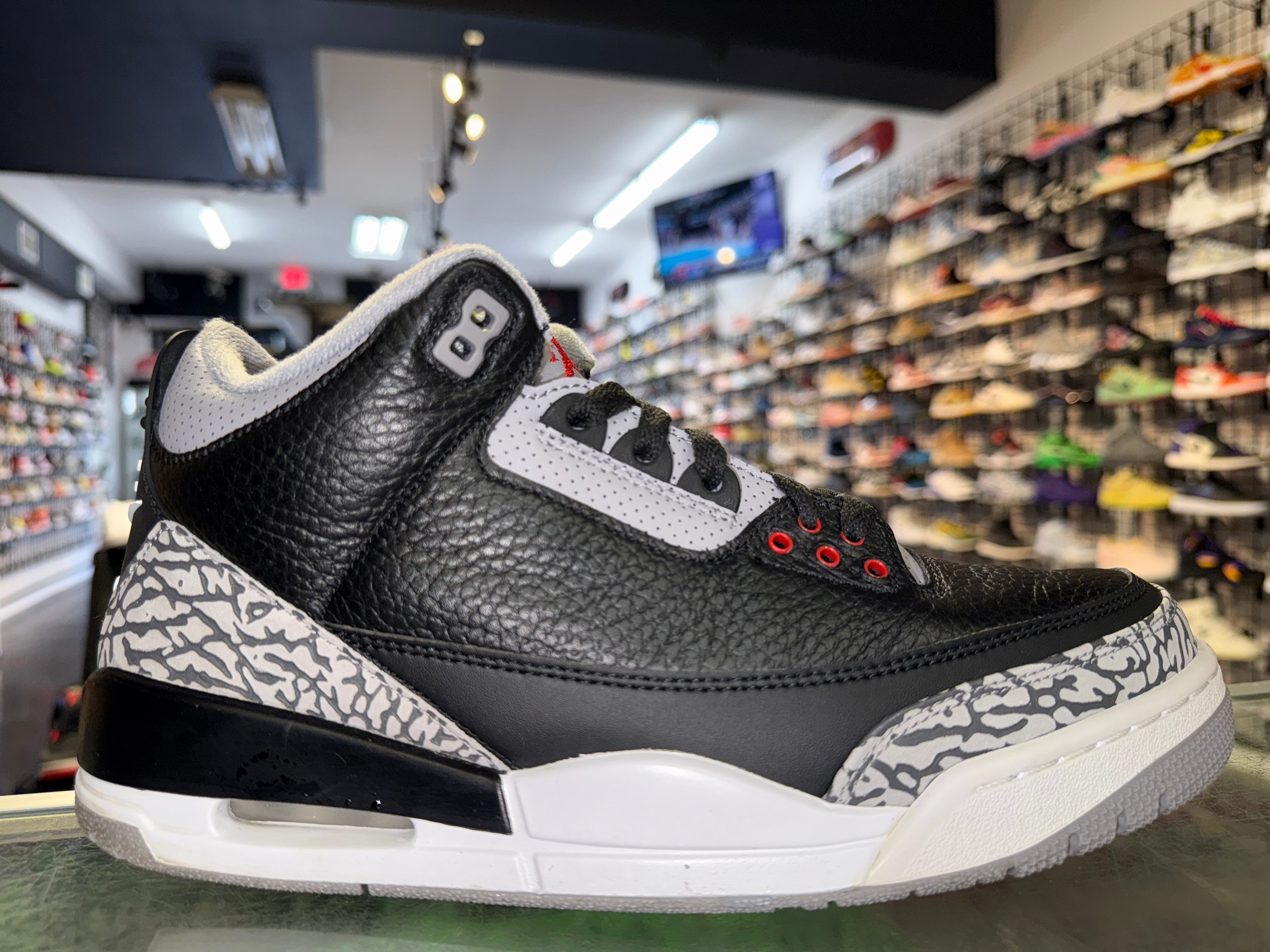 Size 9.5 Air Jordan 3 "Black Cement" 2018