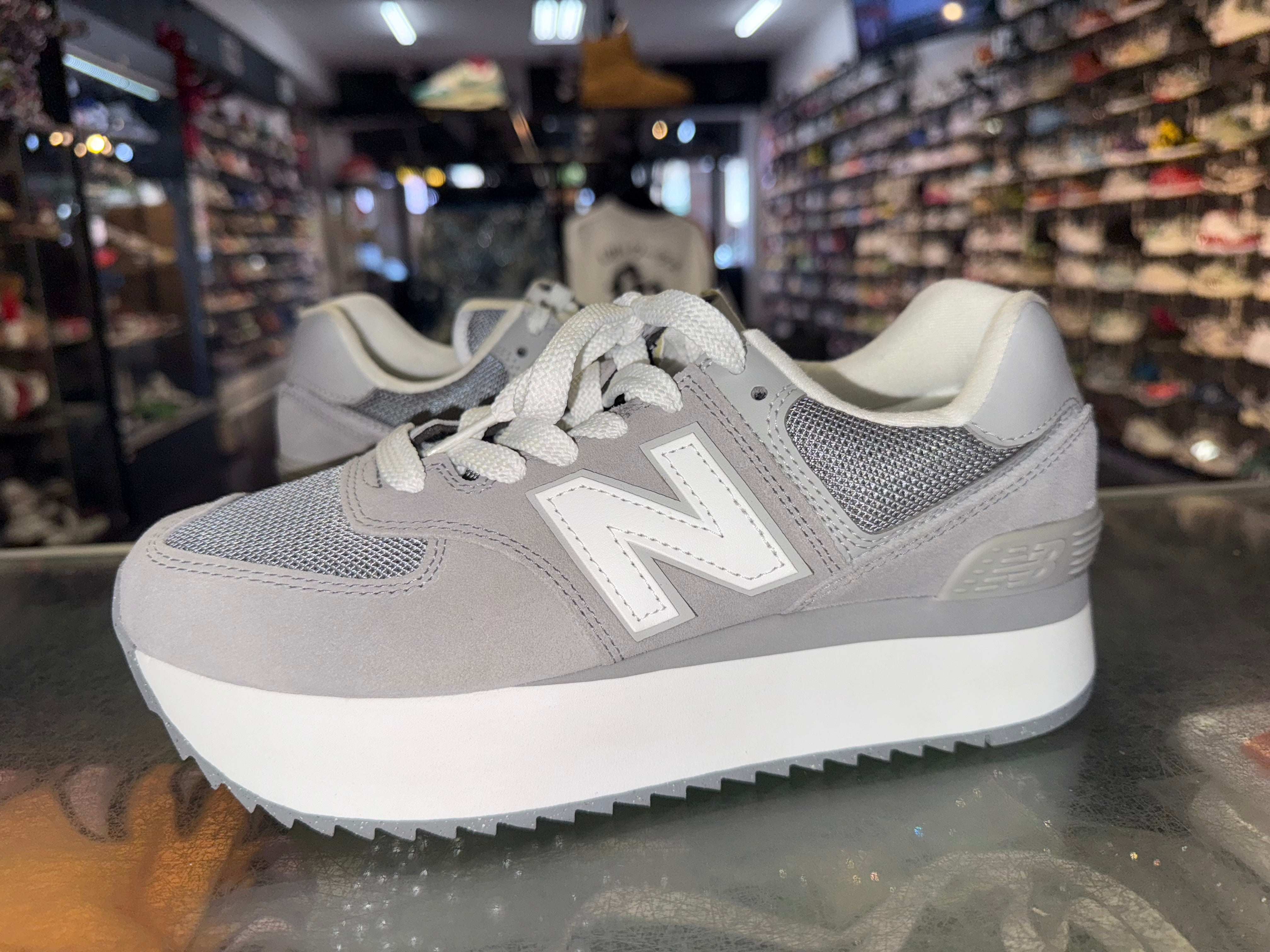 Size 7.5 (9W) New Balance 574 Platform “Grey”