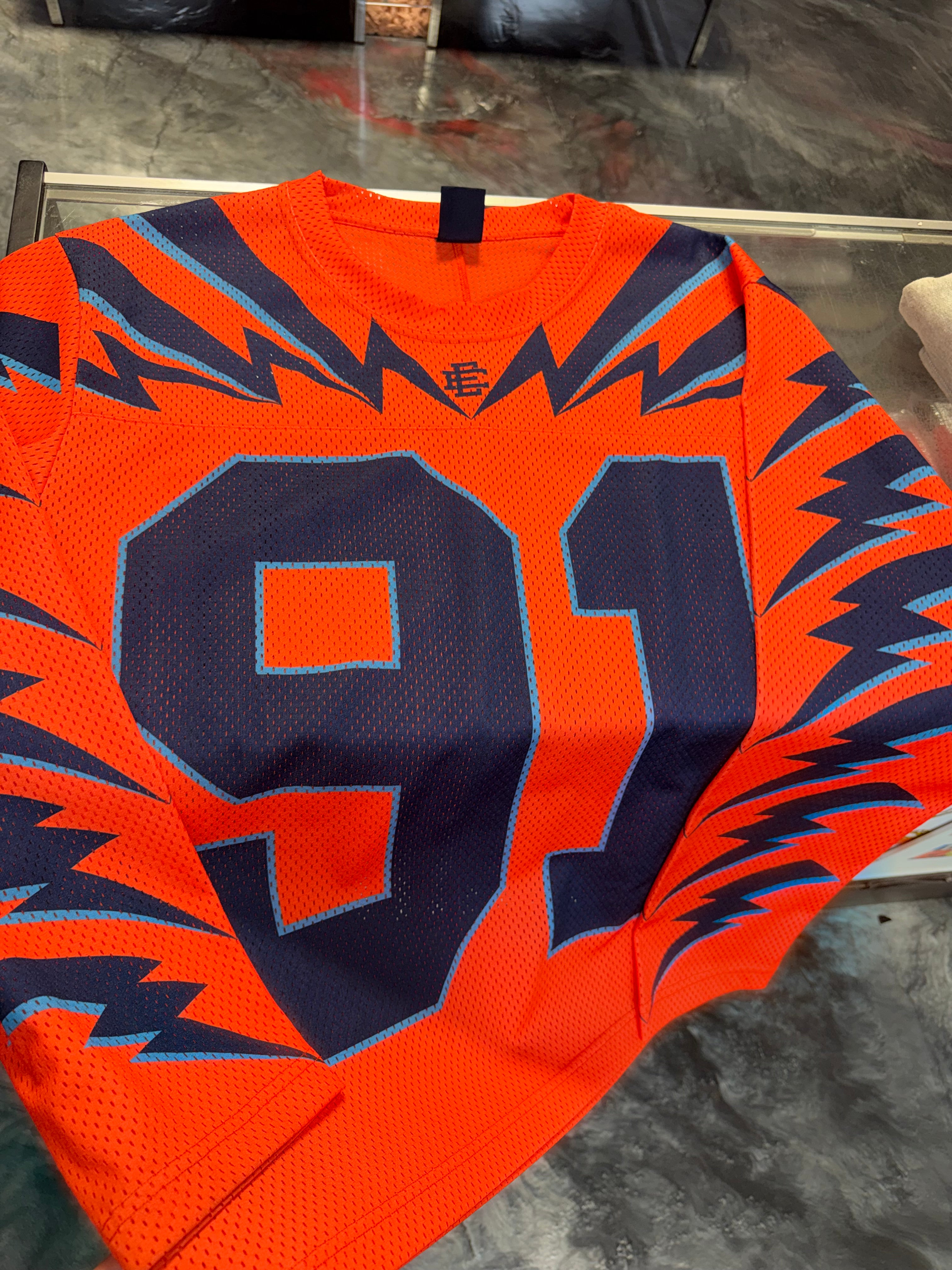 Size XL Eric Emanuel EE Jersey “Blue/Orange” – Direct Kicks