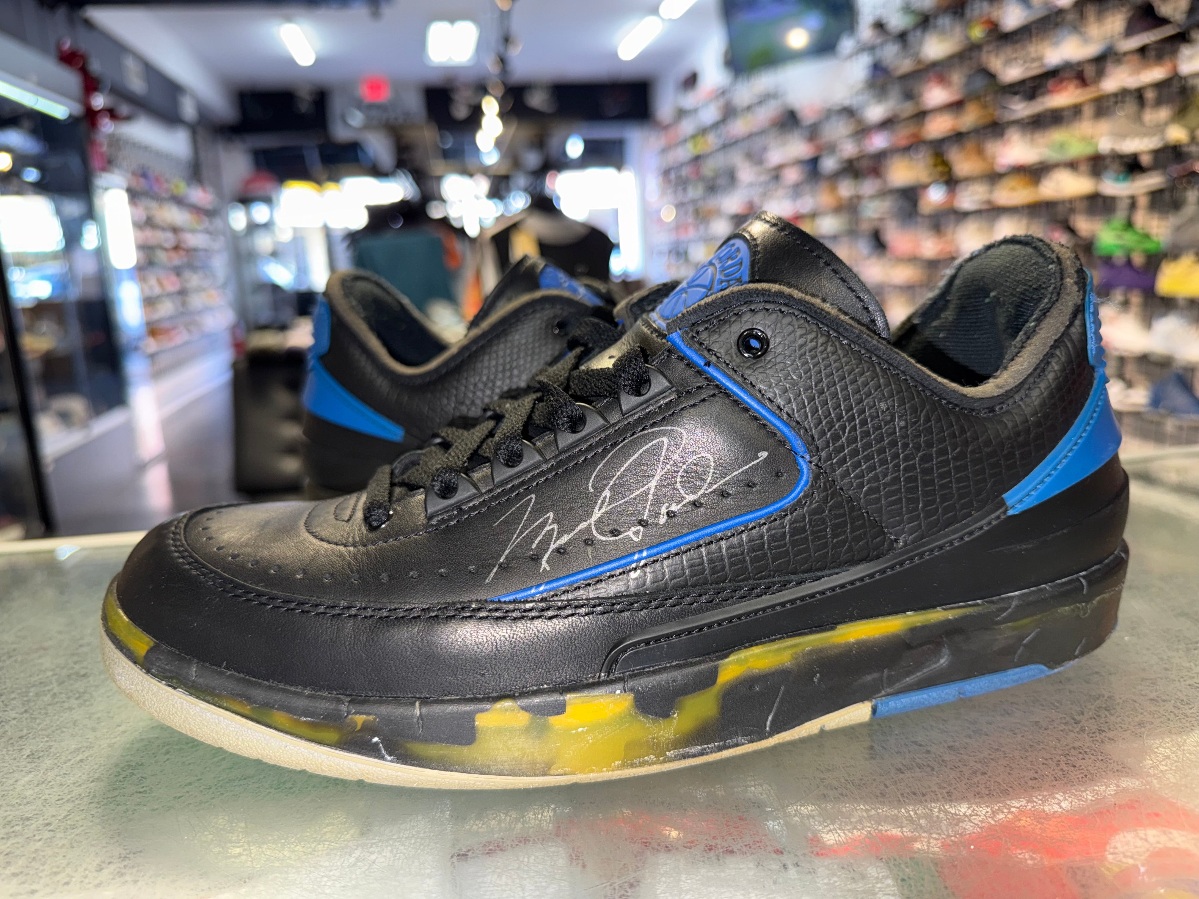 Size 9 Air Jordan 2 Off-White "Black Blue"