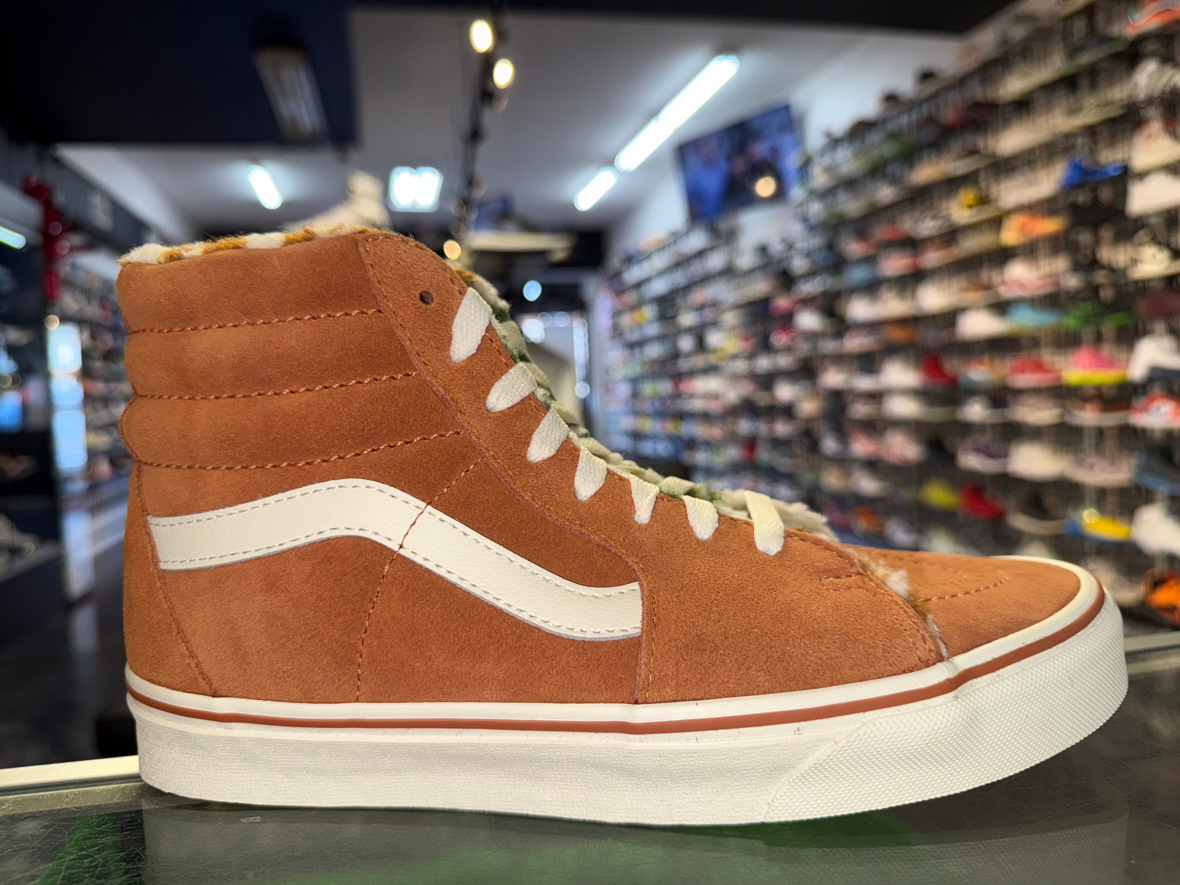 Size 7 Vans Sk8-Hi "Suede Sherpa" Brand New