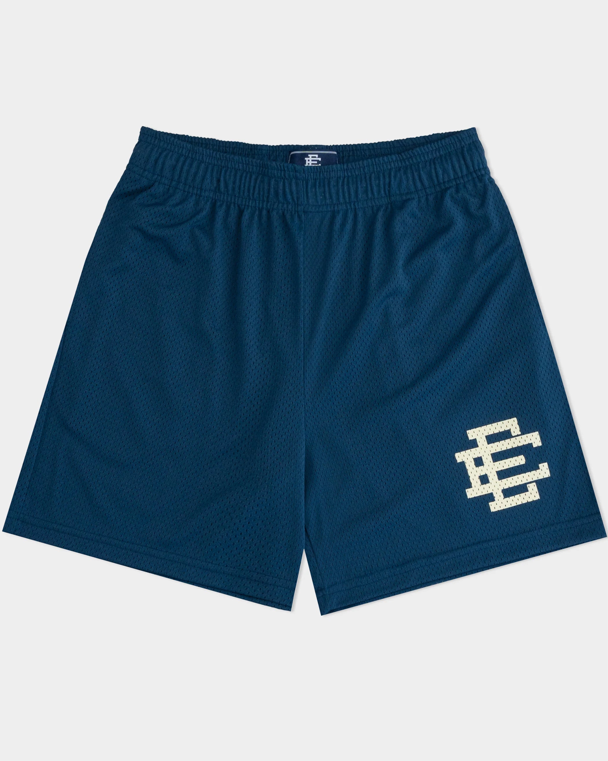 Size L Eric Emanuel EE Shorts “Dark Blue/Cream” Brand New