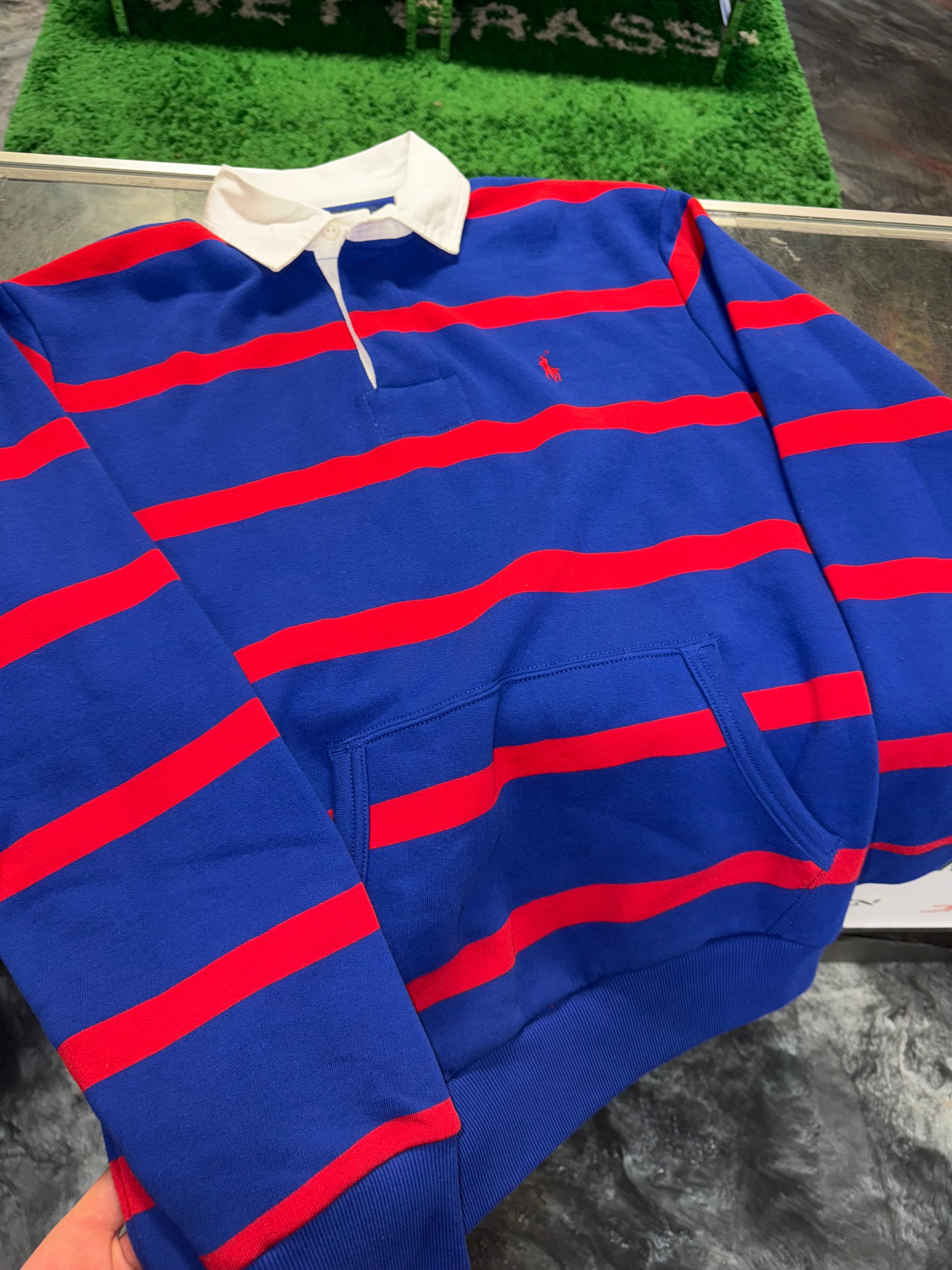 Size M Polo Ralph Lauren Fleece Sweater “Red/Blue” Worn 1x