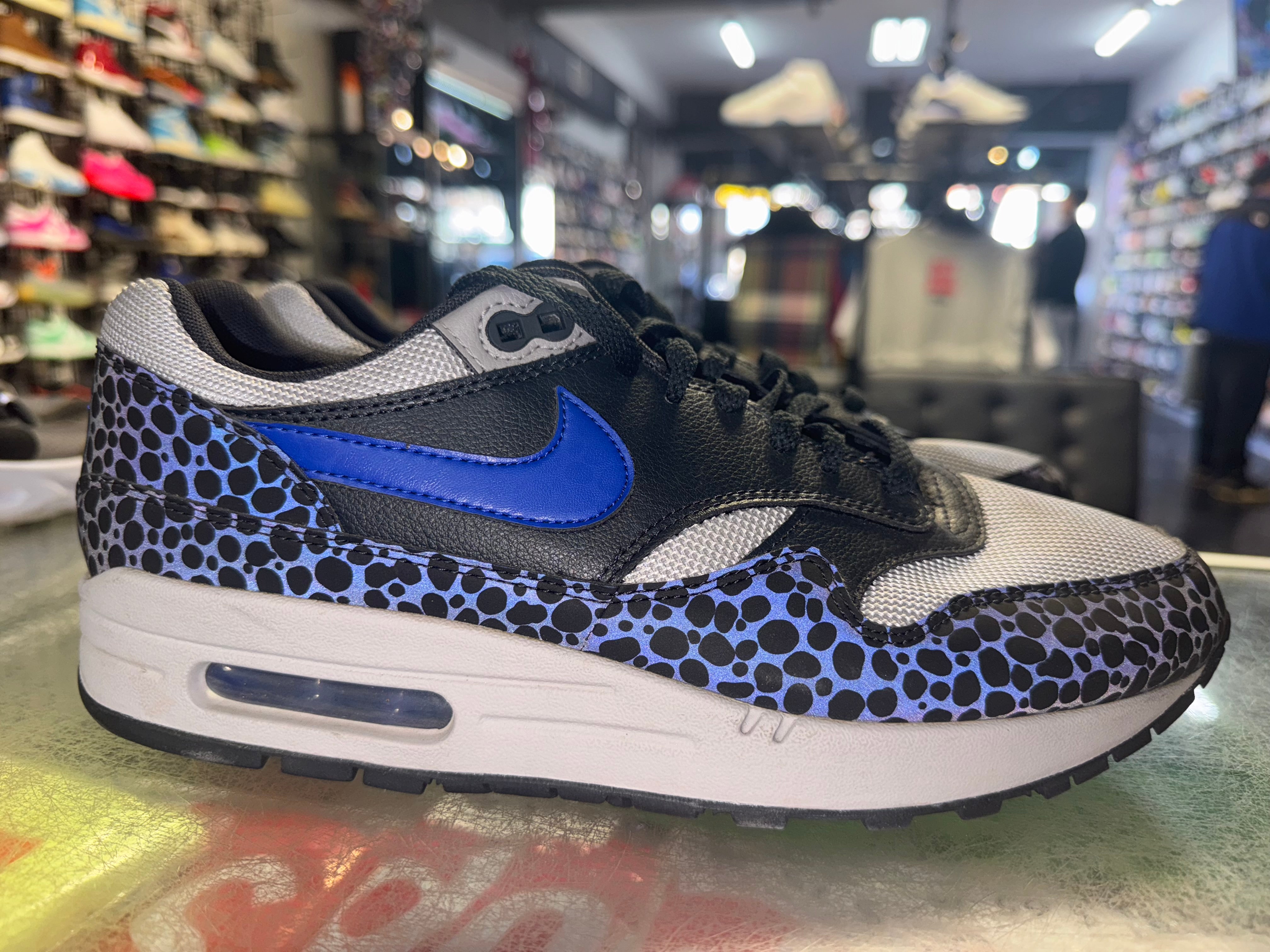 Size 9 Air Max 1 "Safari Reflective Black"