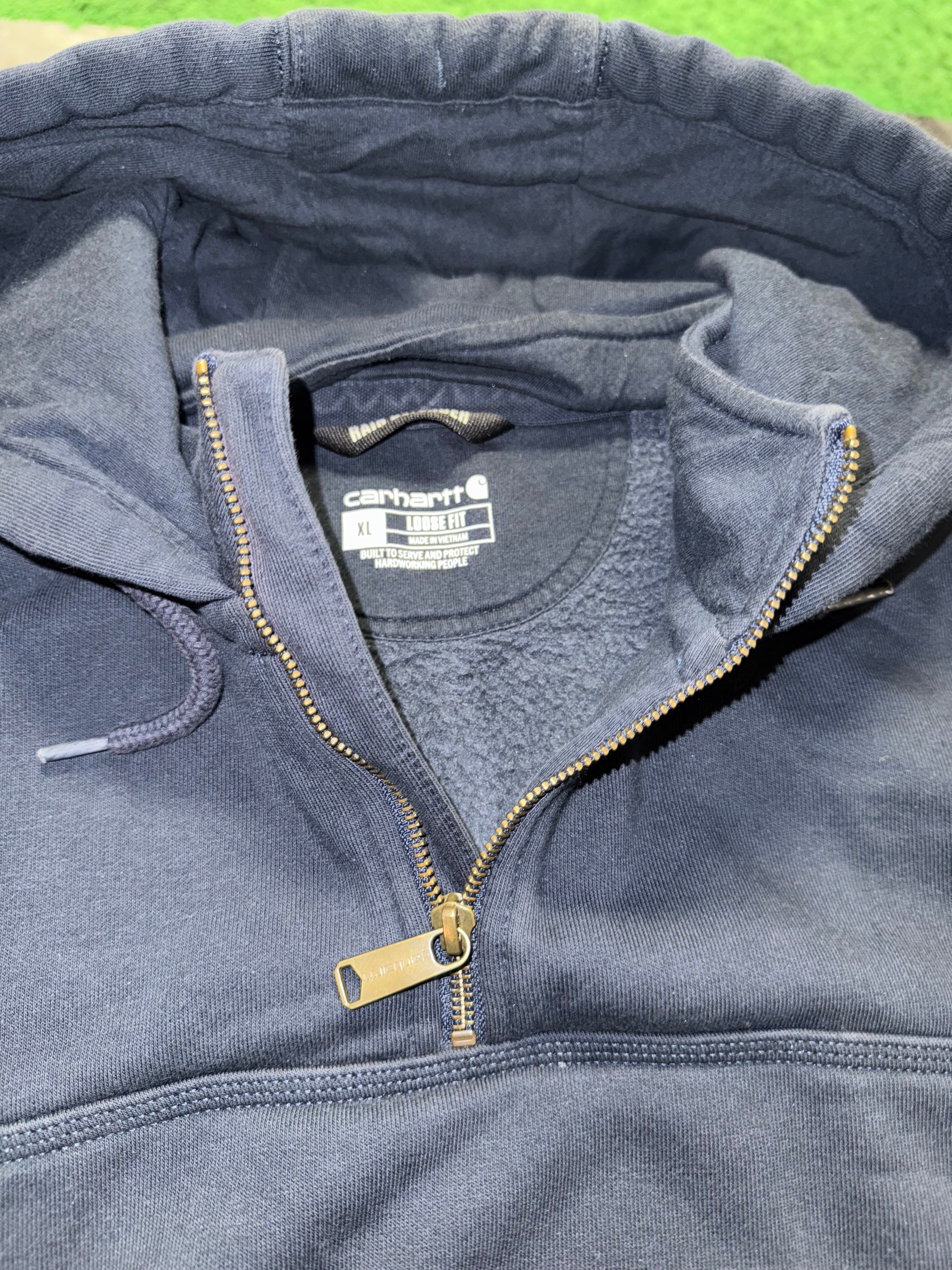 X-Large Carhart Quarter zip Hoodie Navy